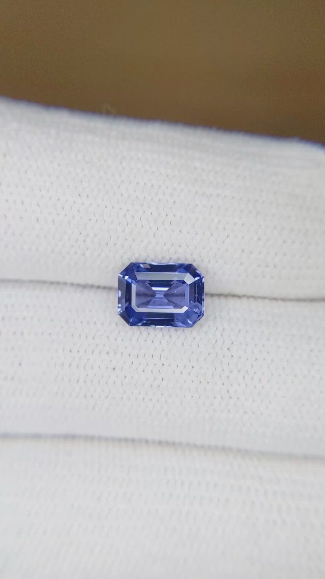 1.84 Ct. Blue Sapphire from Ceylon (Sri Lanka) Size Video
