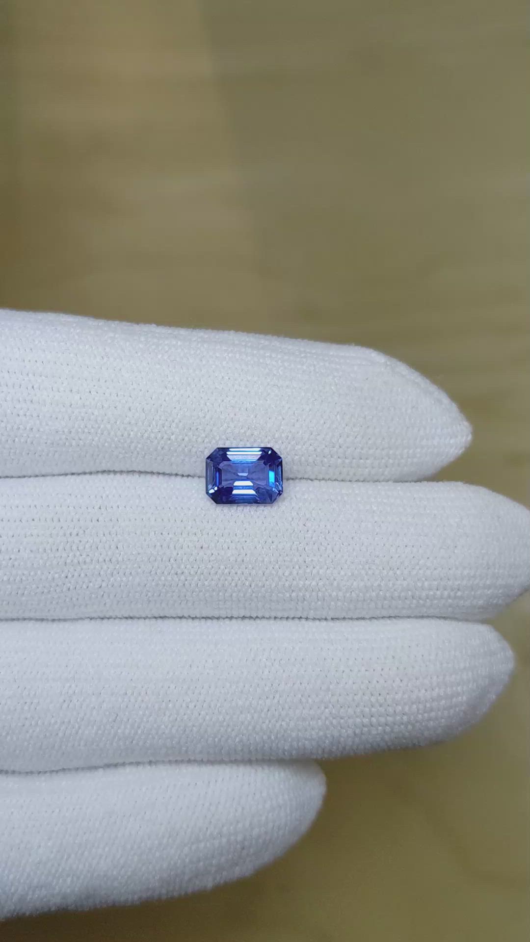 1.84 Ct. Blue Sapphire from Ceylon (Sri Lanka) Size Video