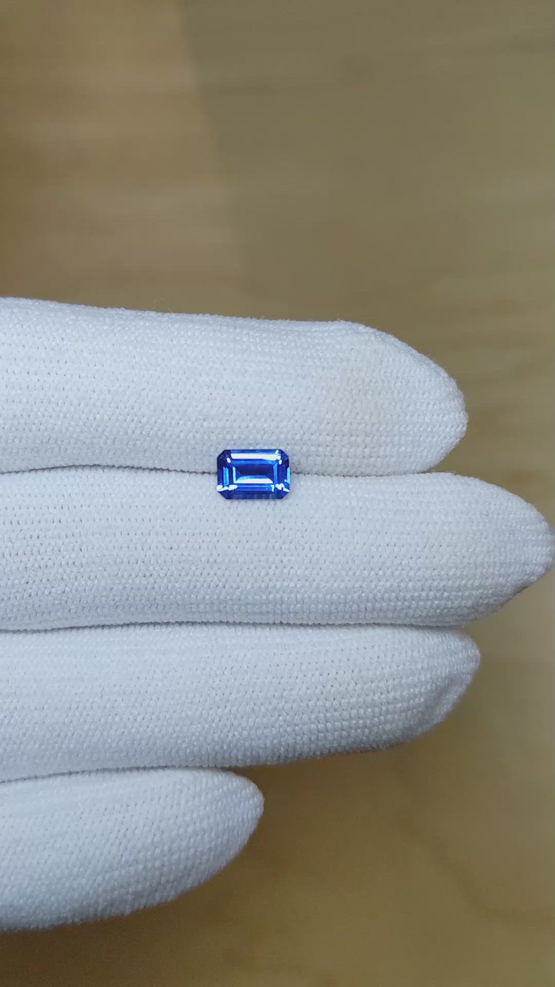1.02 Ct. Blue Sapphire from Ceylon (Sri Lanka) Size Video