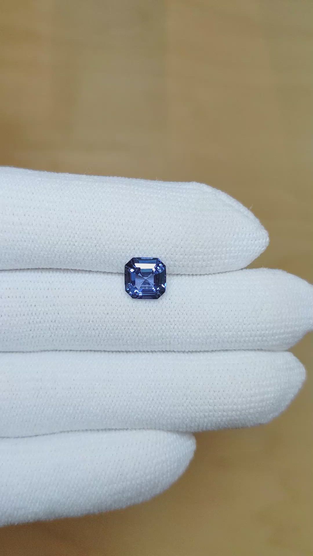 1.80 Ct. Blue Sapphire from Ceylon (Sri Lanka) Size Video