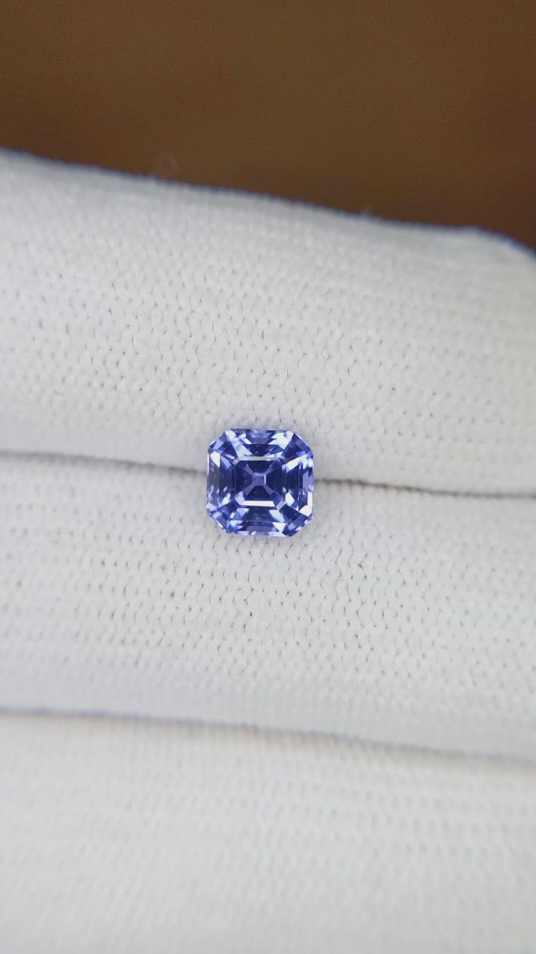 1.52 Ct. Purplish Blue Sapphire from Ceylon (Sri Lanka) Size Video