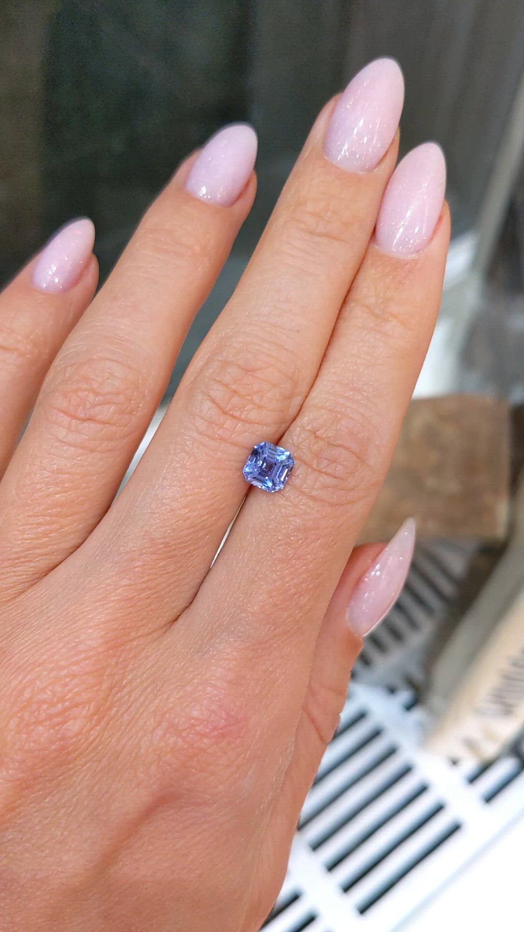 1.52 Ct. Purplish Blue Sapphire from Ceylon (Sri Lanka) Size Video