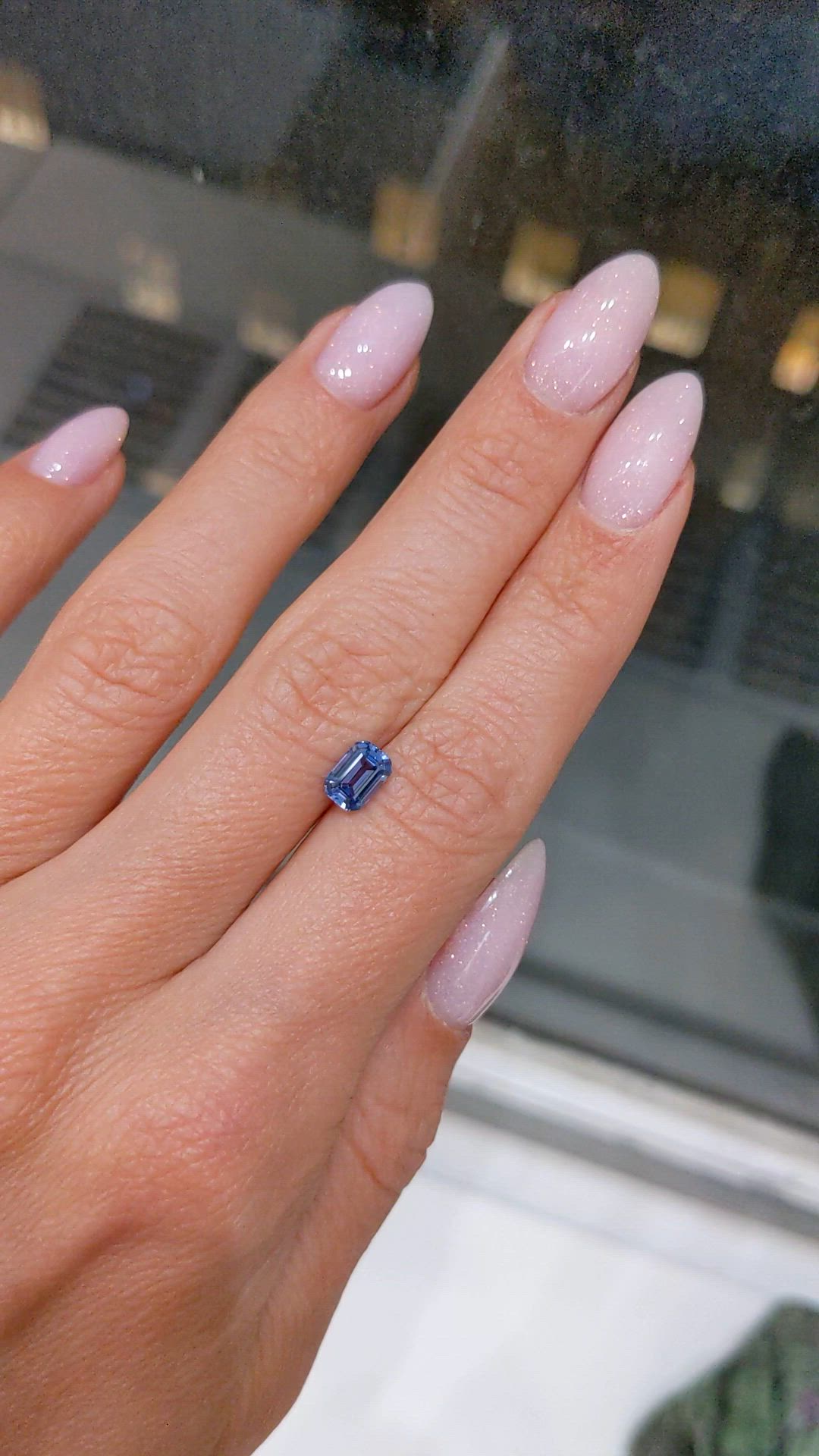 1.02 Ct. Blue Sapphire from Ceylon (Sri Lanka) Size Video
