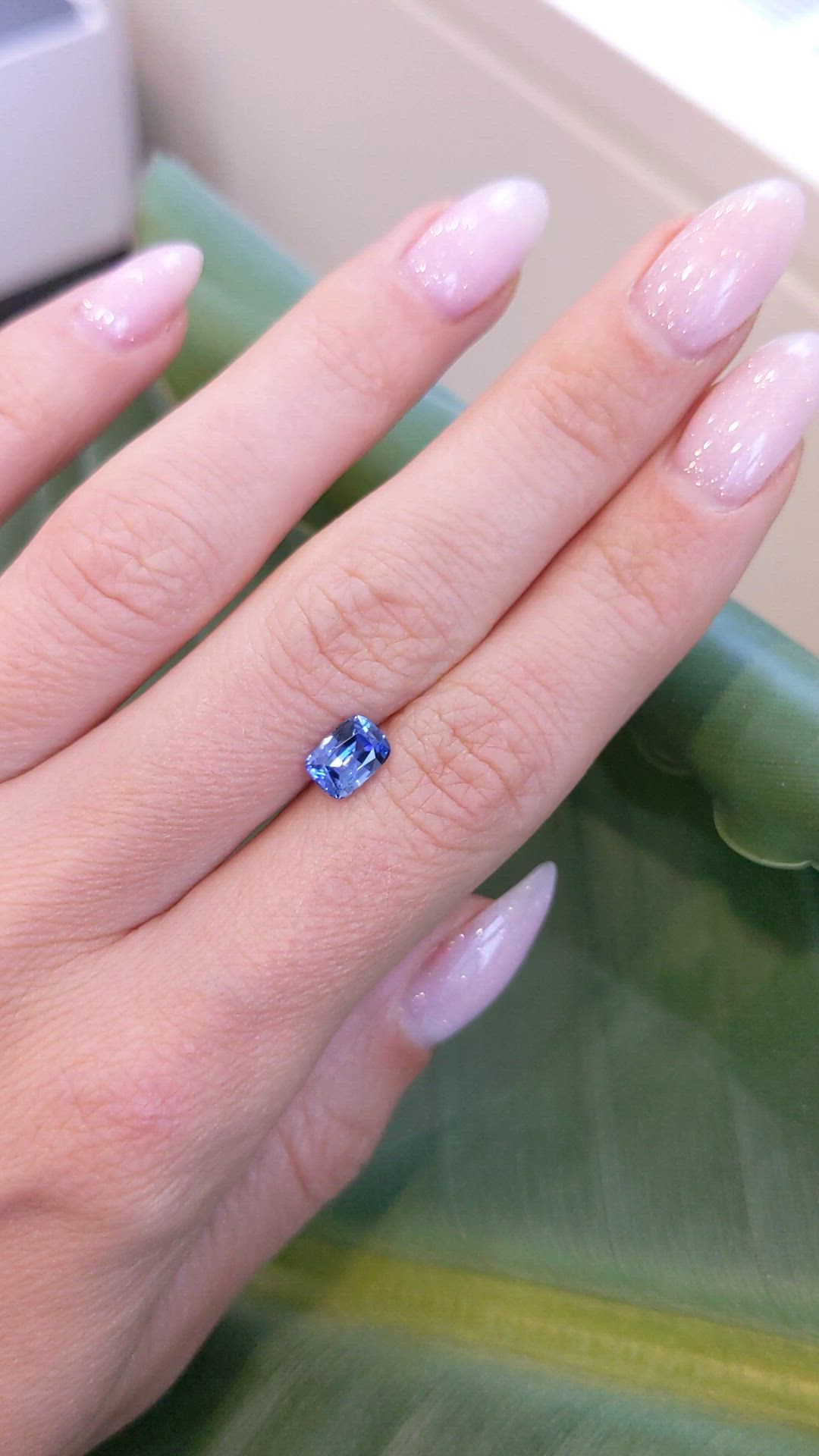 1.24 Ct. Blue Sapphire from Ceylon (Sri Lanka) Size Video