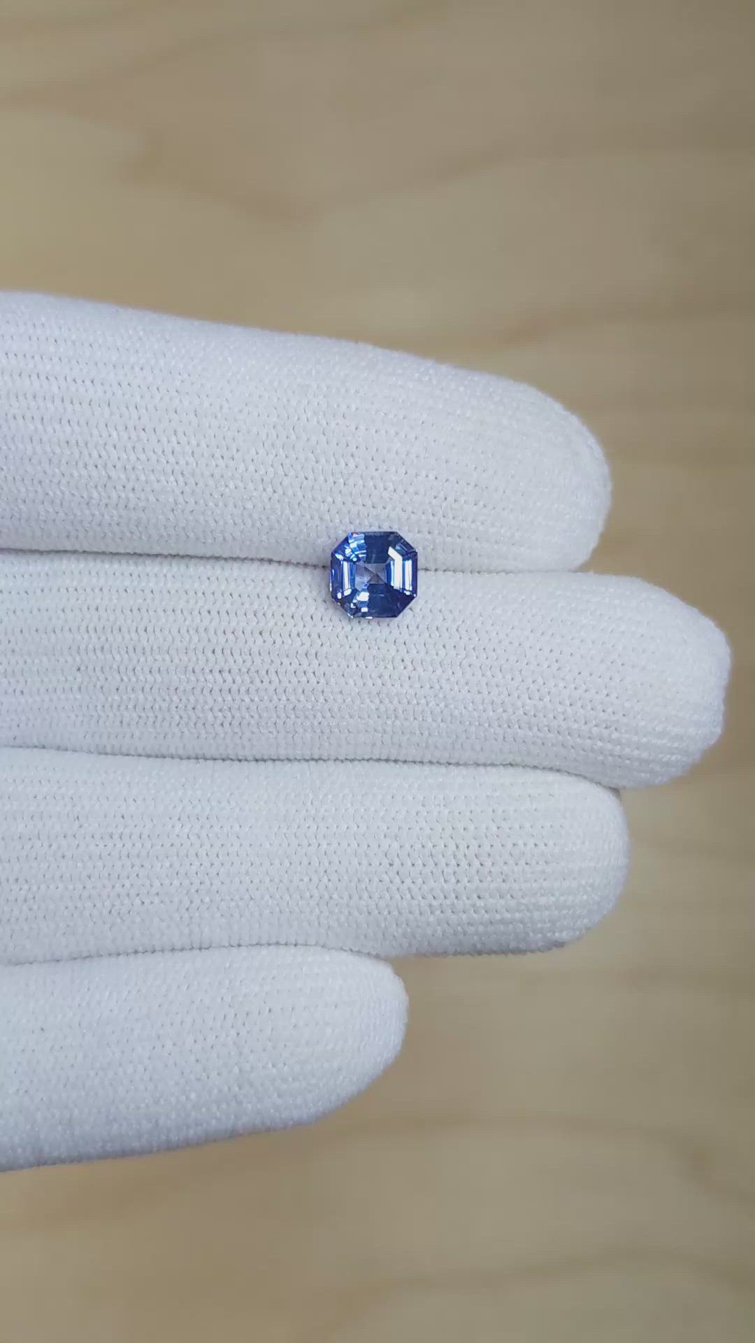 1.50 Ct. Blue Sapphire from Ceylon (Sri Lanka) Size Video