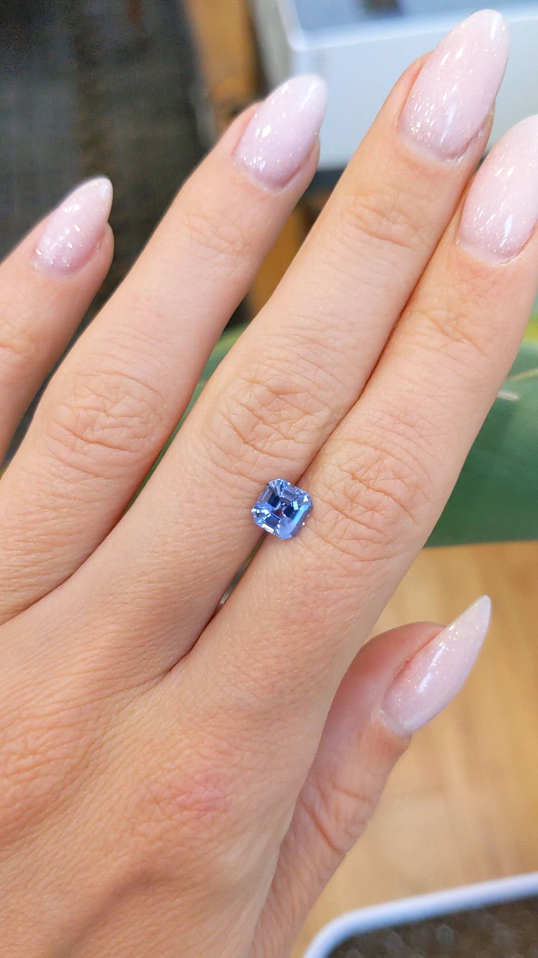 1.24 Ct. Blue Sapphire from Ceylon (Sri Lanka) Size Video