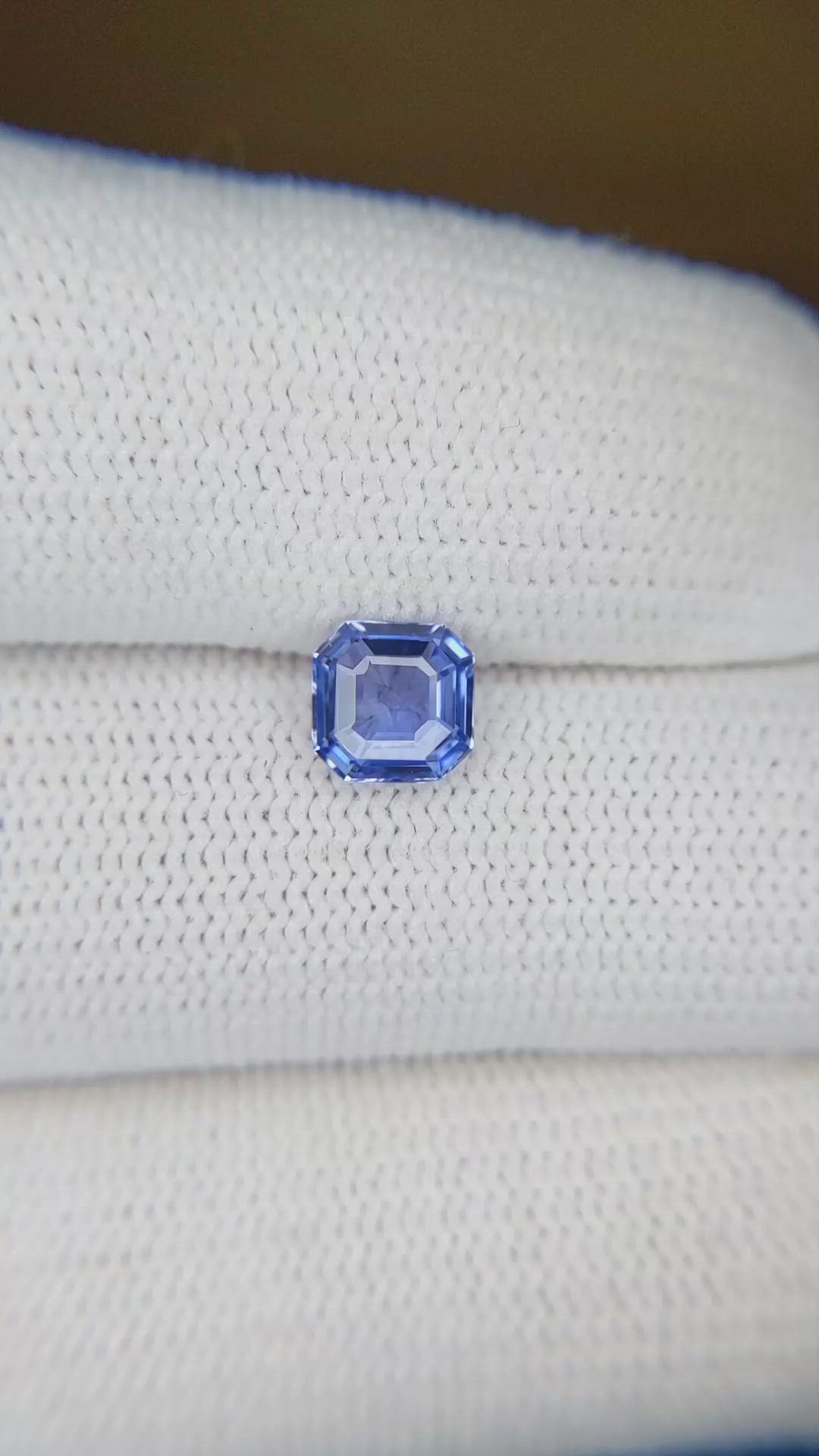 1.10 Ct. Blue Sapphire from Ceylon (Sri Lanka) Size Video