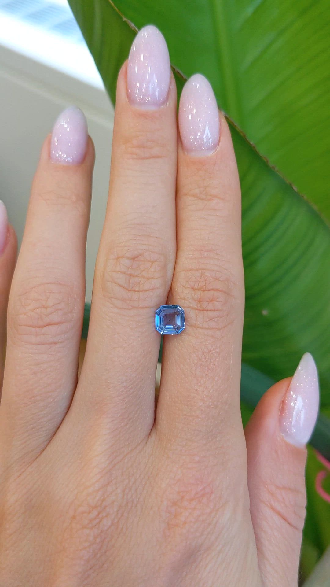 1.10 Ct. Blue Sapphire from Ceylon (Sri Lanka) Size Video