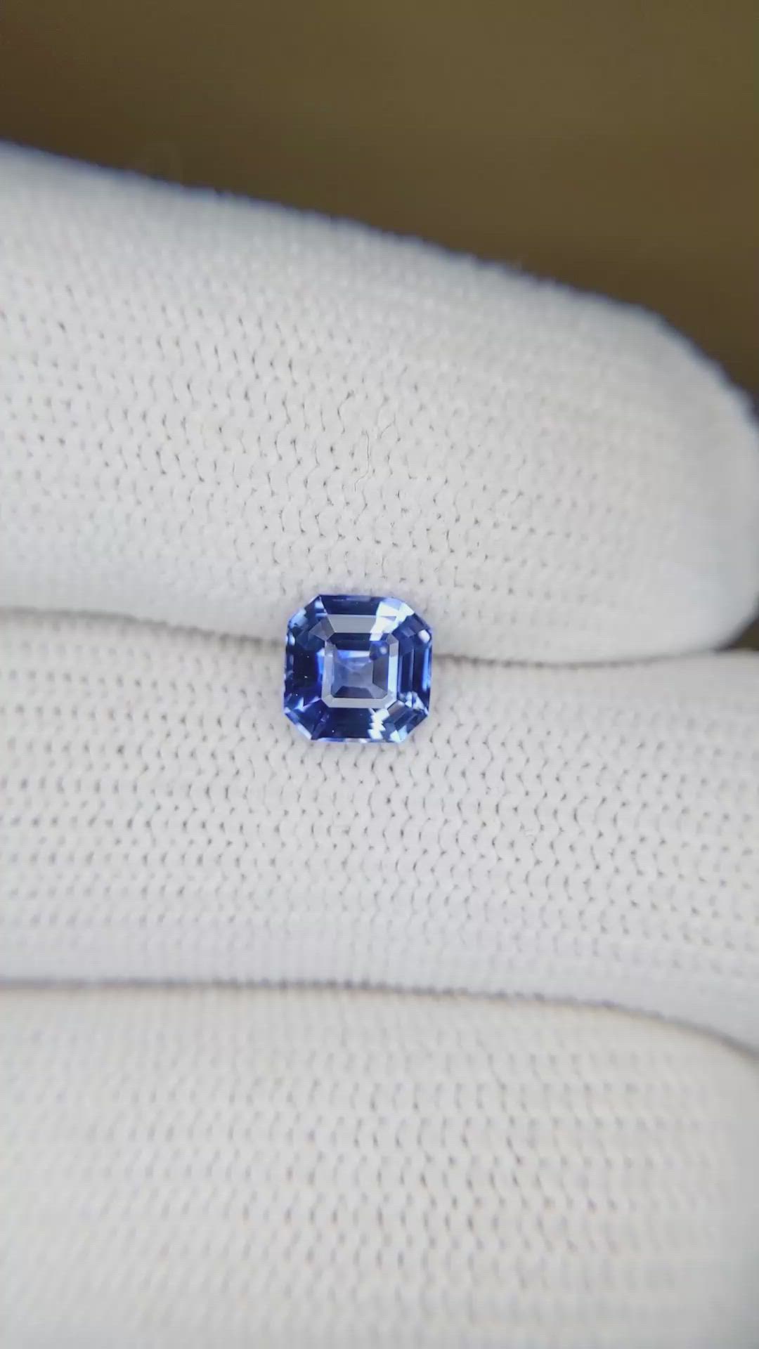 1.12 Ct. Blue Sapphire from Ceylon (Sri Lanka) Size Video