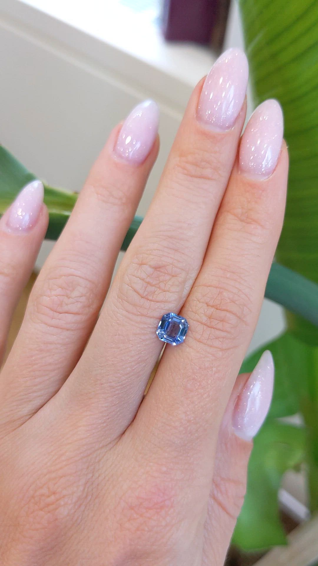 1.28 Ct. Blue Sapphire from Ceylon (Sri Lanka) Size Video