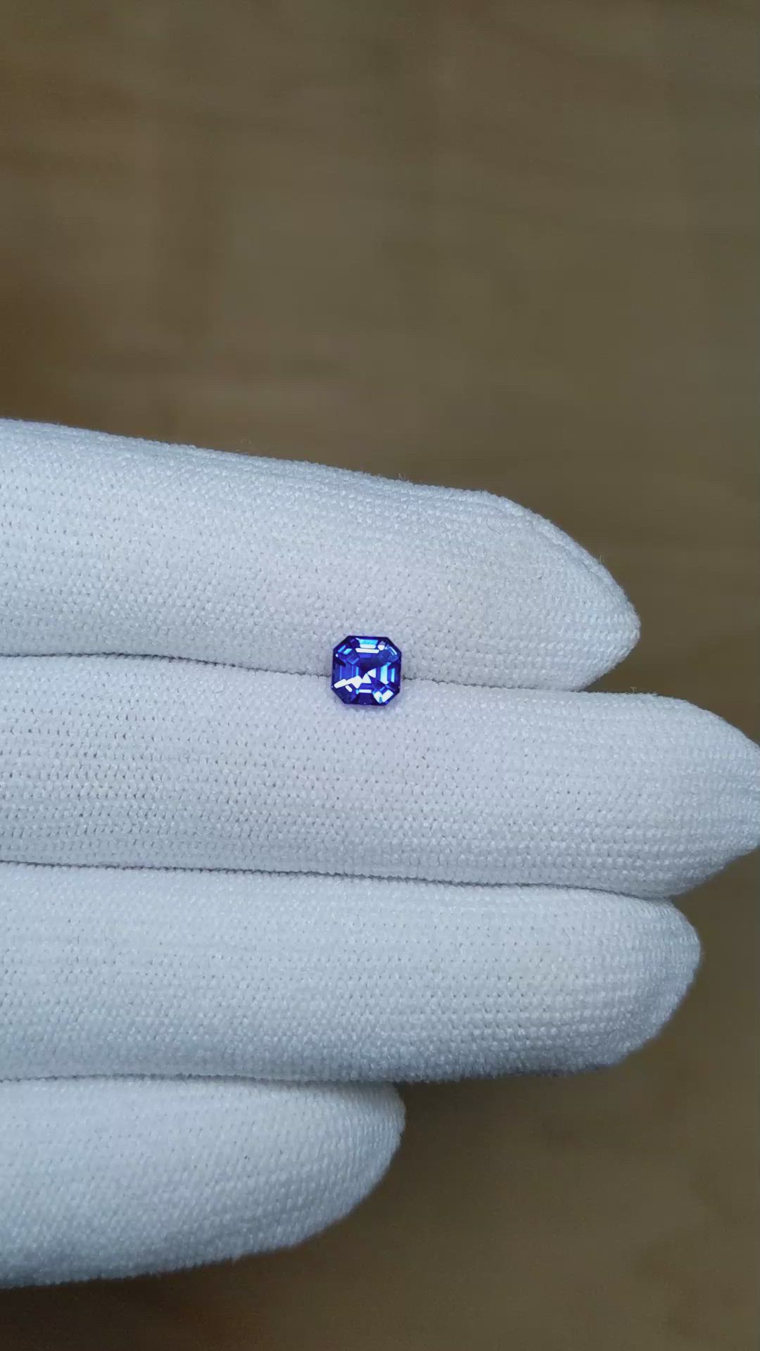 0.82 Ct. Blue Sapphire from Ceylon (Sri Lanka) Size Video