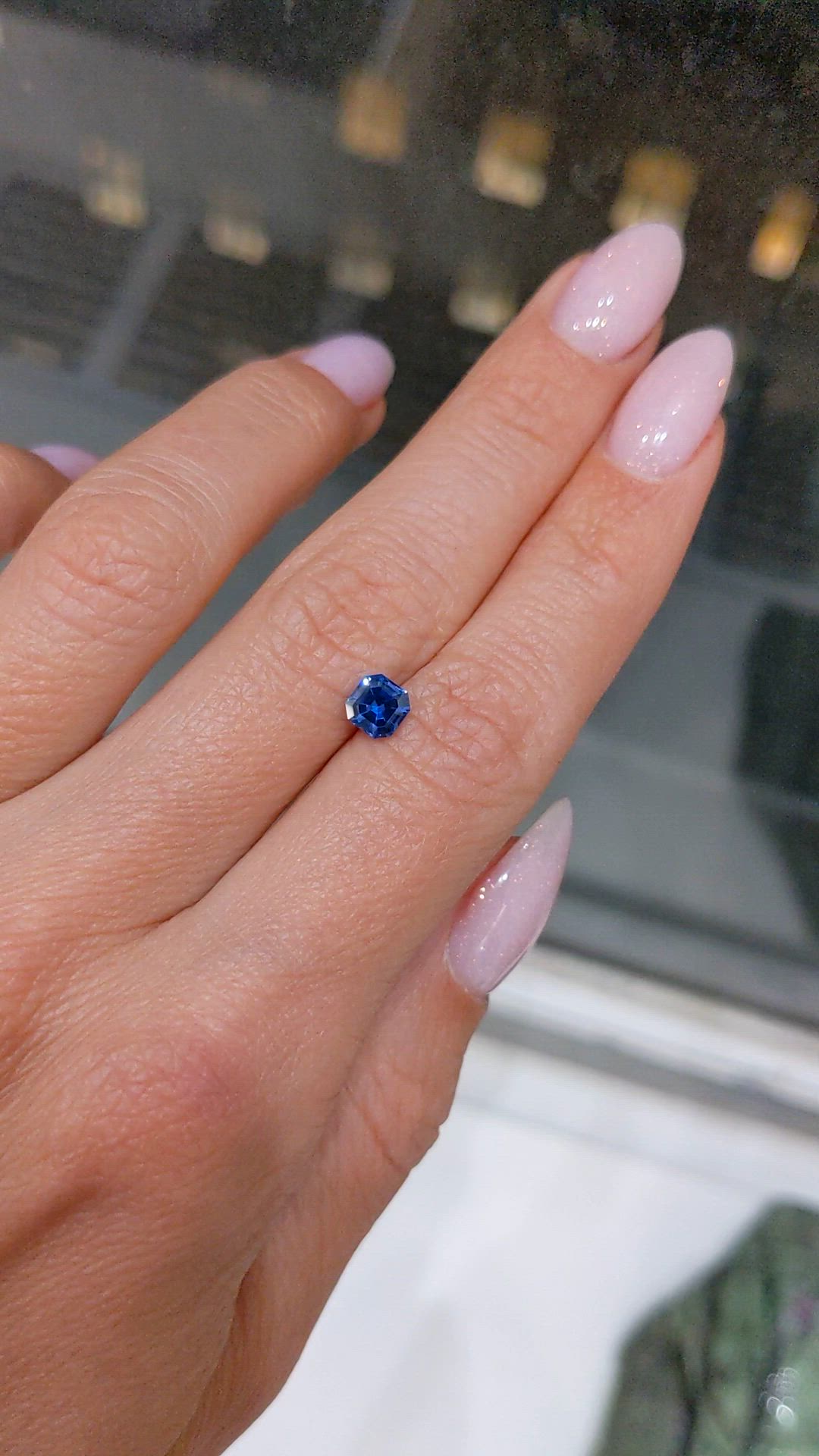 0.82 Ct. Blue Sapphire from Ceylon (Sri Lanka) Size Video