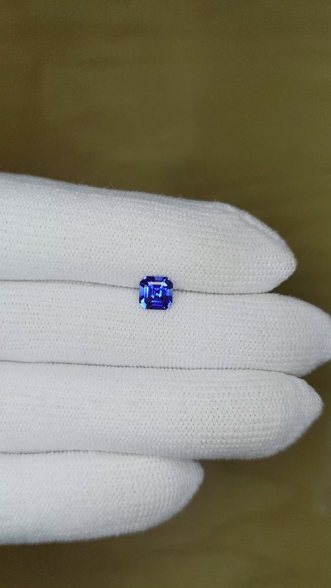 0.83 Ct. Blue Sapphire from Ceylon (Sri Lanka) Size Video