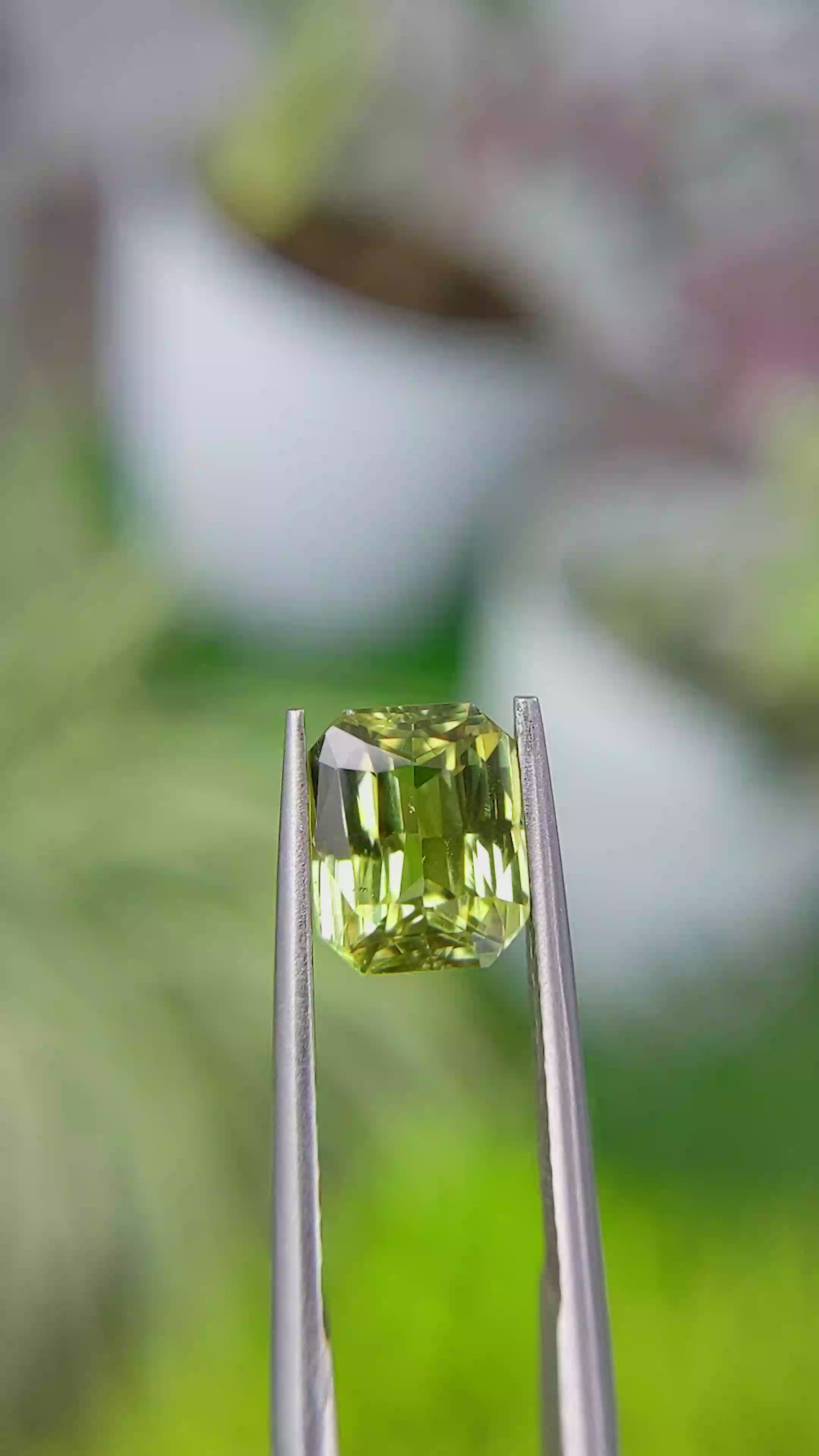 2.52 Ct. Yellowish Green Sapphire from Madagascar Size Video