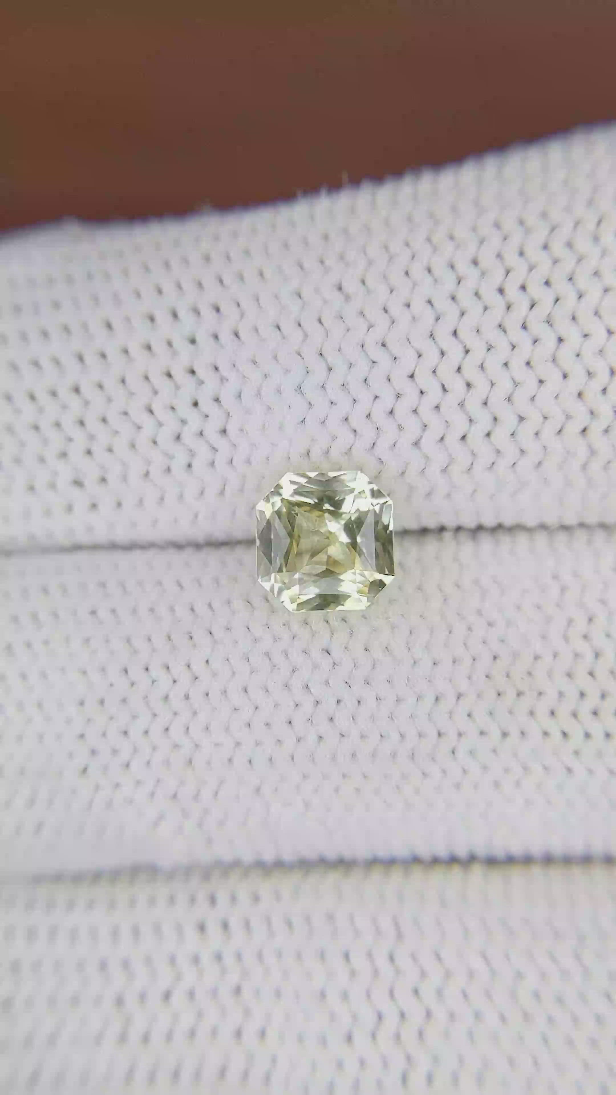 1.54 Ct. Yellow Sapphire from Ceylon (Sri Lanka) Size Video
