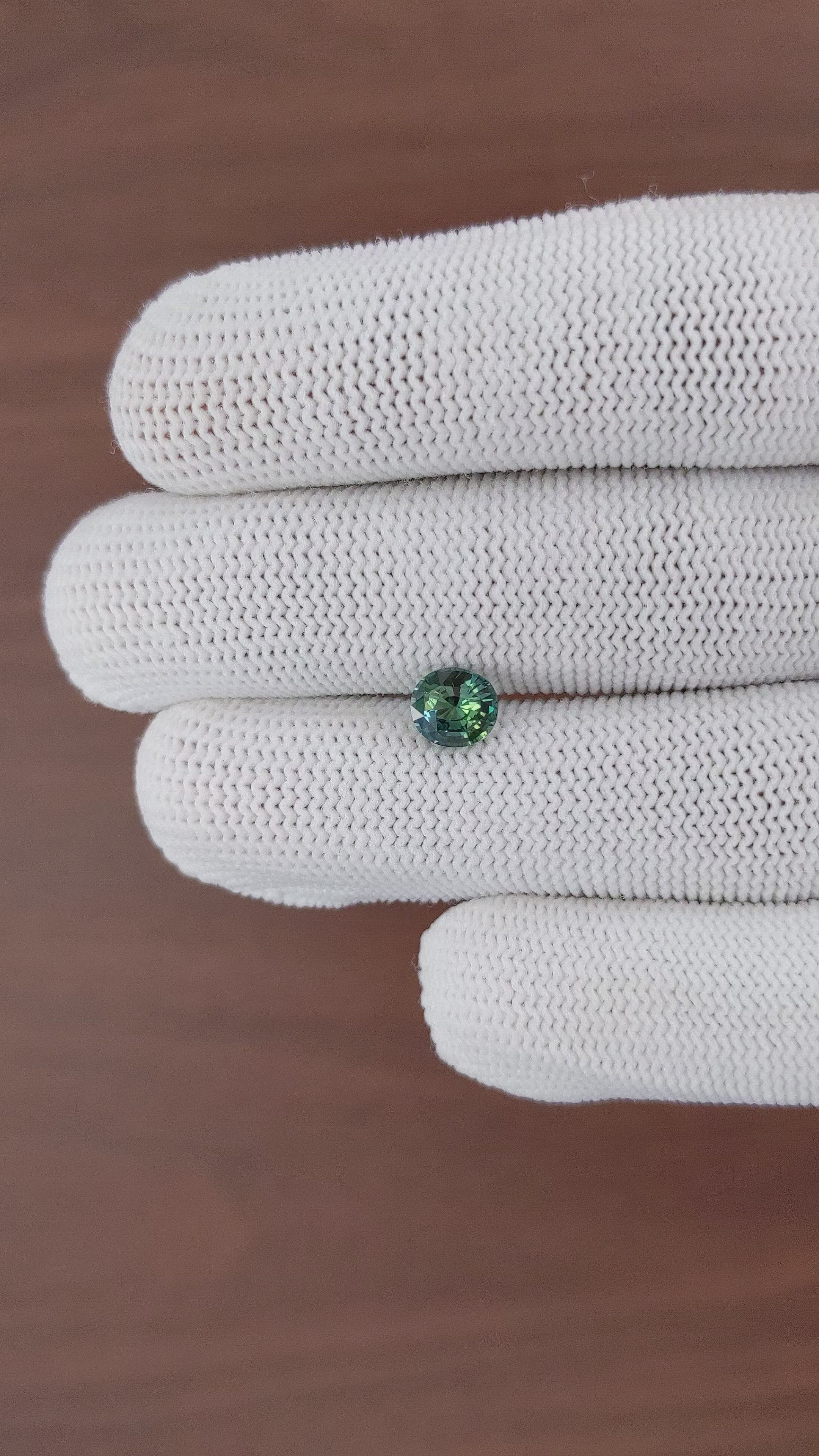 1.29 Ct. Green Sapphire from Madagascar Size Video