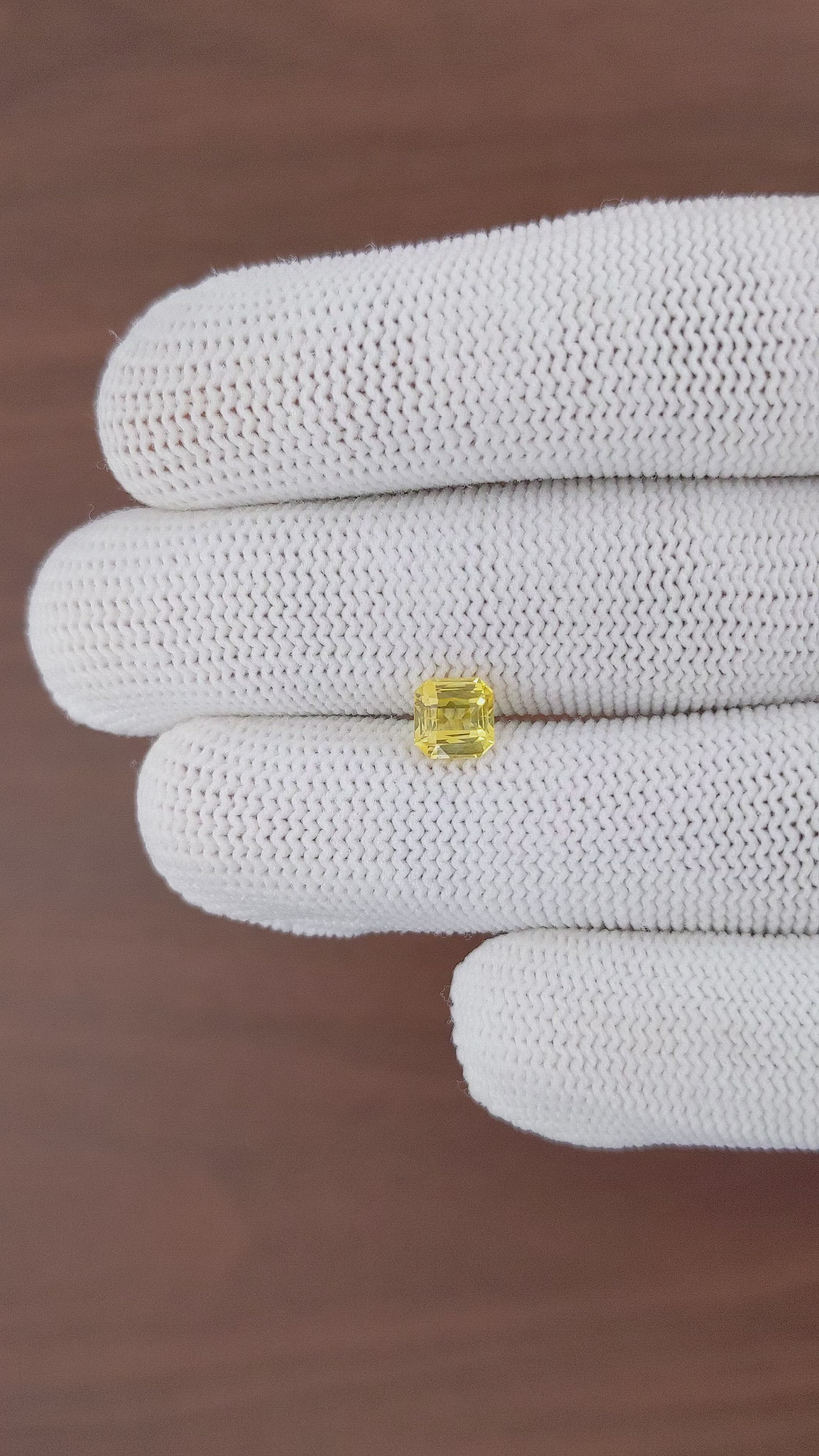 1.26 Ct. Yellow Sapphire from Ceylon (Sri Lanka) Size Video