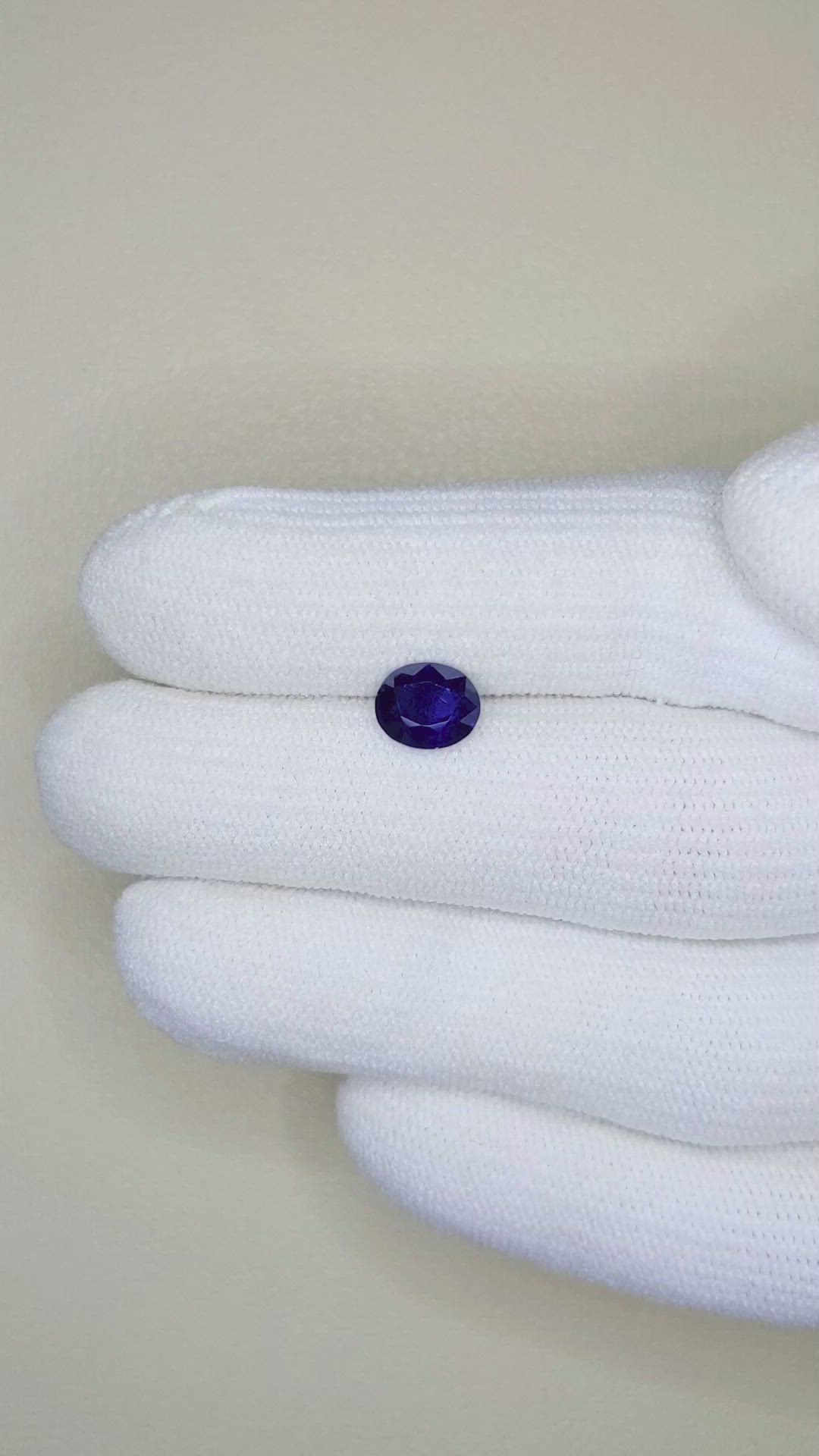 1.48 Ct. Blue Sapphire from Ceylon (Sri Lanka) Size Video