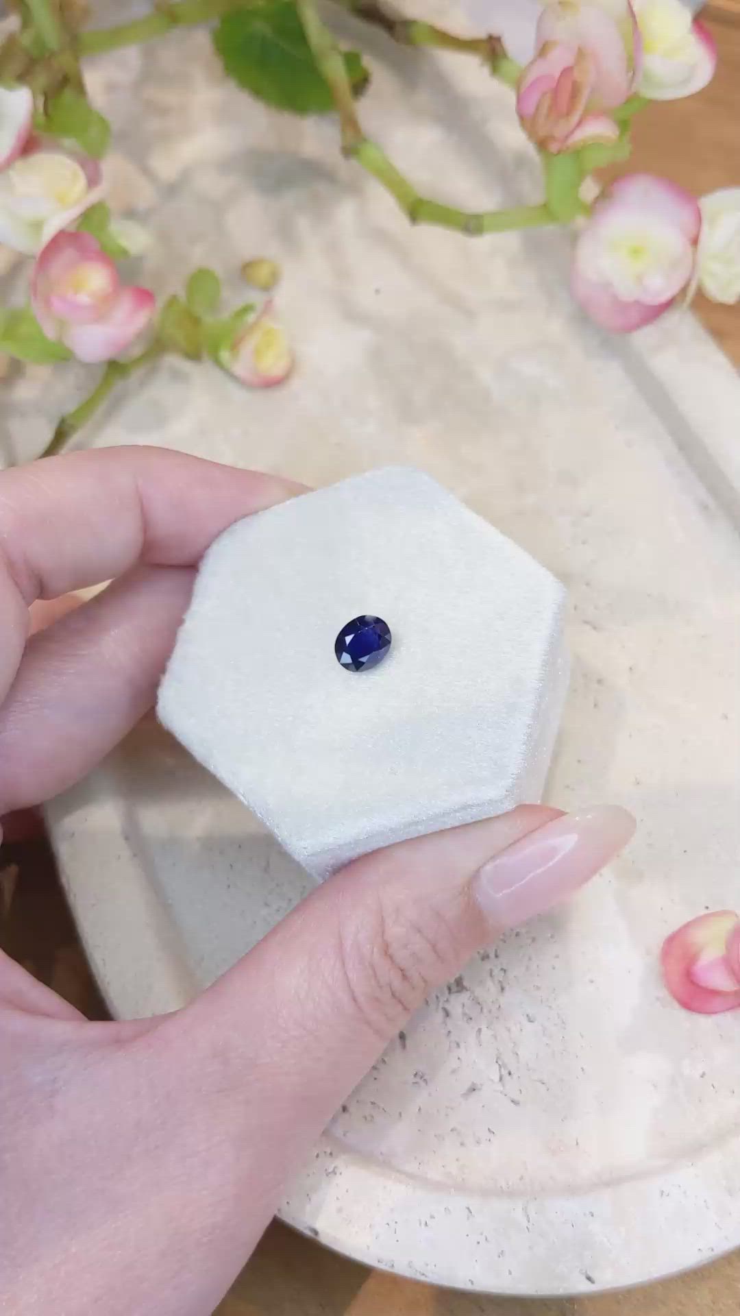 1.48 Ct. Blue Sapphire from Ceylon (Sri Lanka) Size Video