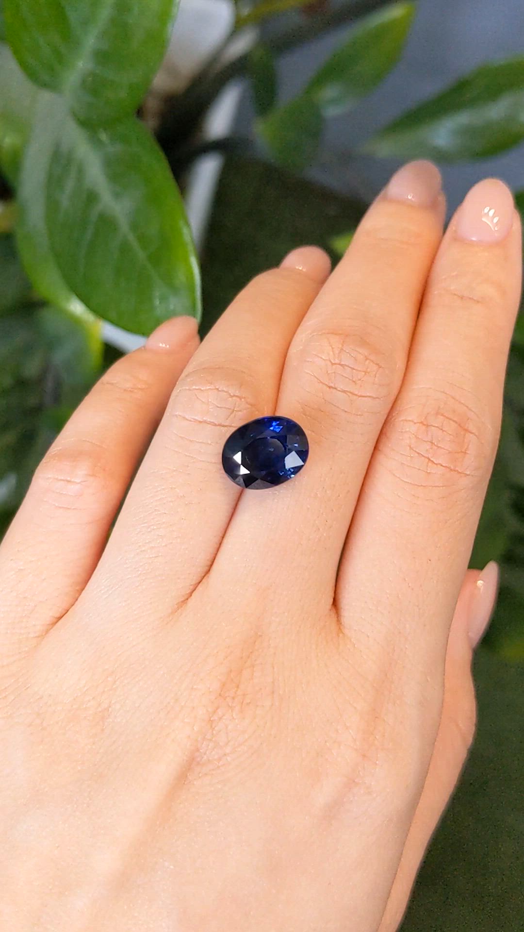 6.61 Ct. Blue Sapphire from Ceylon (Sri Lanka) Size Video