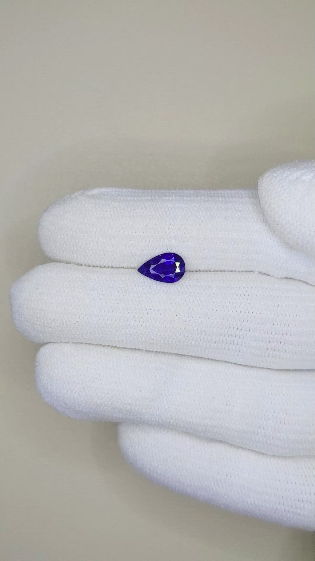 0.96 Ct. Blue Sapphire from Ceylon (Sri Lanka) Size Video