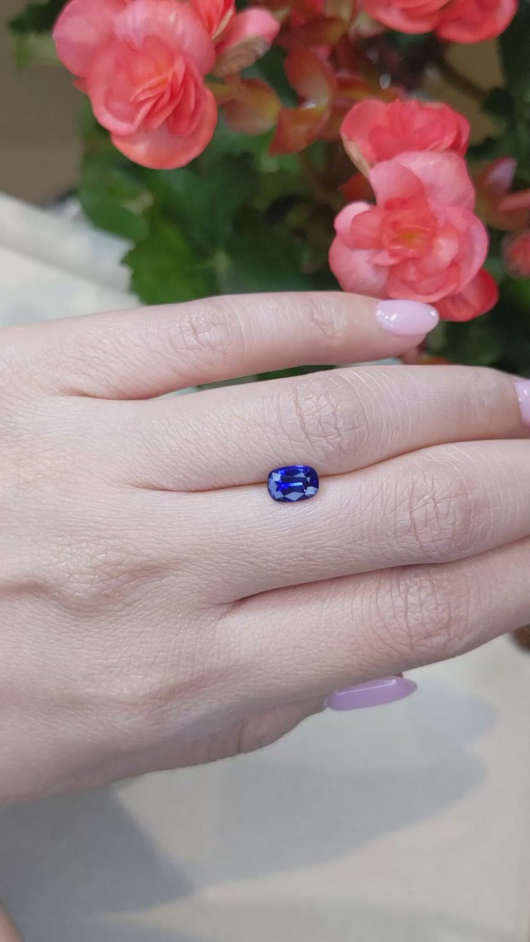 1.20 Ct. Blue Sapphire from Ceylon (Sri Lanka) Size Video