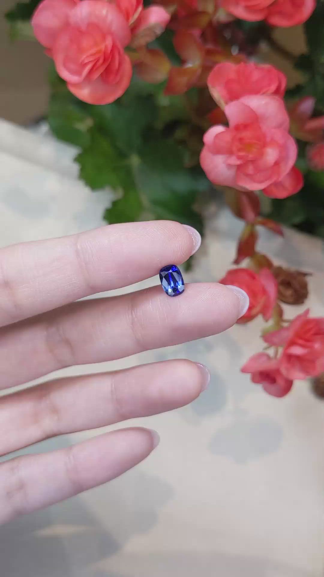 1.20 Ct. Blue Sapphire from Ceylon (Sri Lanka) Size Video