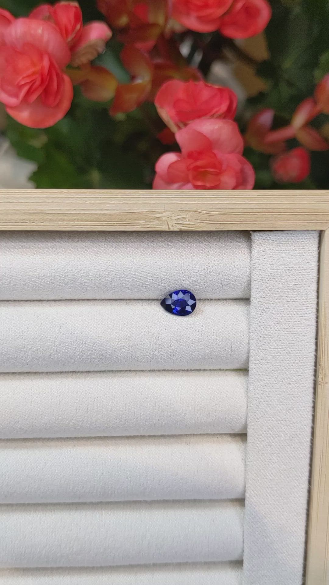1.29 Ct. Blue Sapphire from Ceylon (Sri Lanka) Size Video