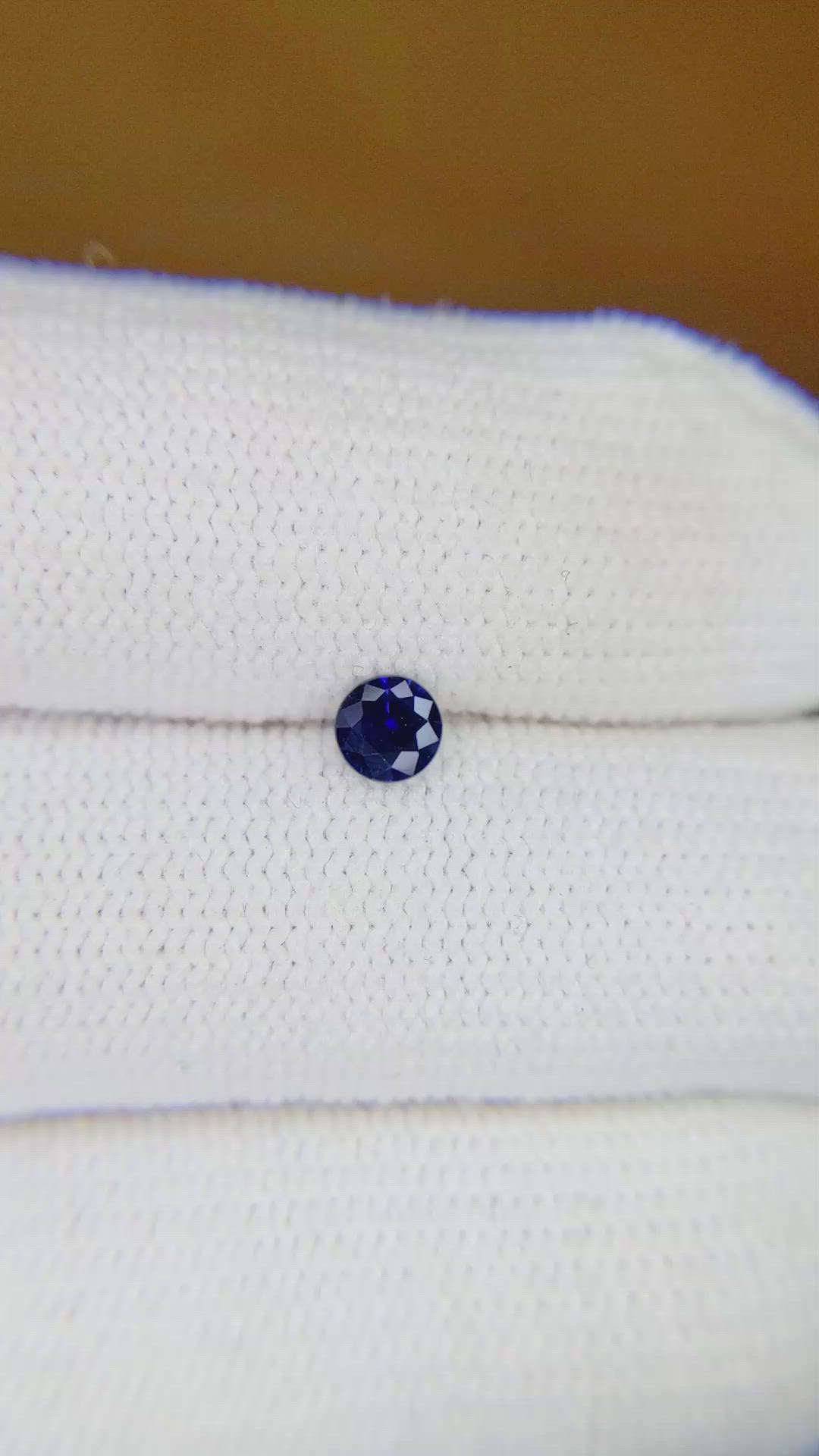 0.27 Ct. Blue Sapphire from Ceylon (Sri Lanka) Size Video