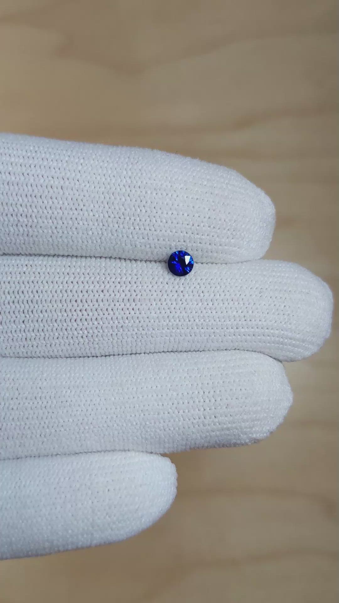 0.28 Ct. Blue Sapphire from Ceylon (Sri Lanka) Size Video