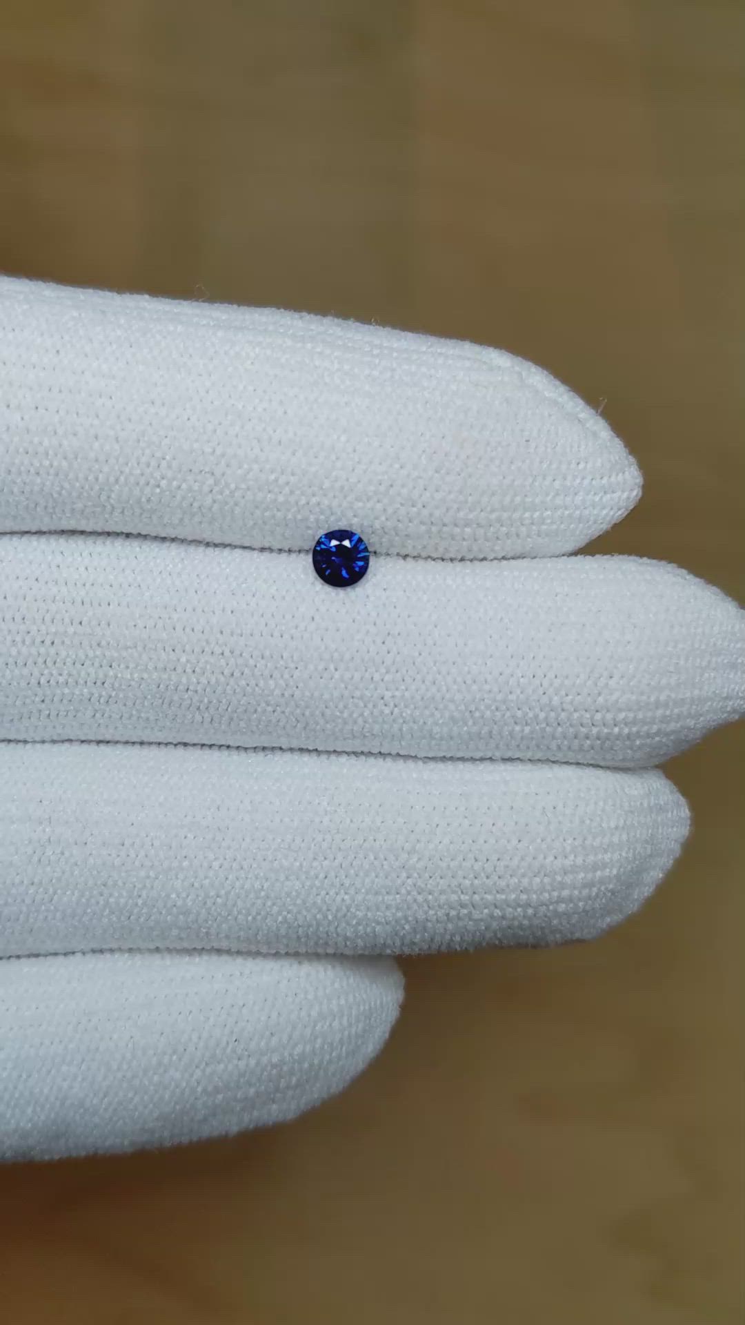 0.28 Ct. Blue Sapphire from Ceylon (Sri Lanka) Size Video