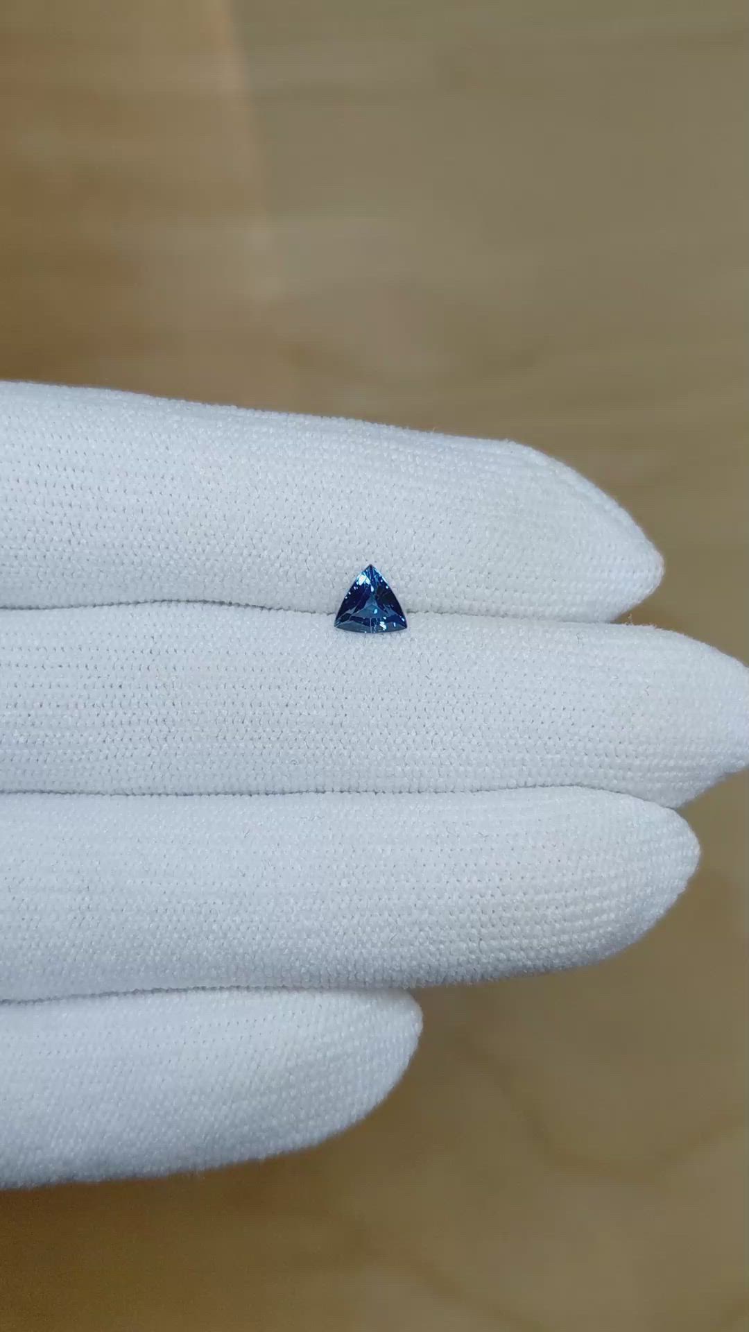 0.66 Ct. Blue Sapphire from Ceylon (Sri Lanka) Size Video