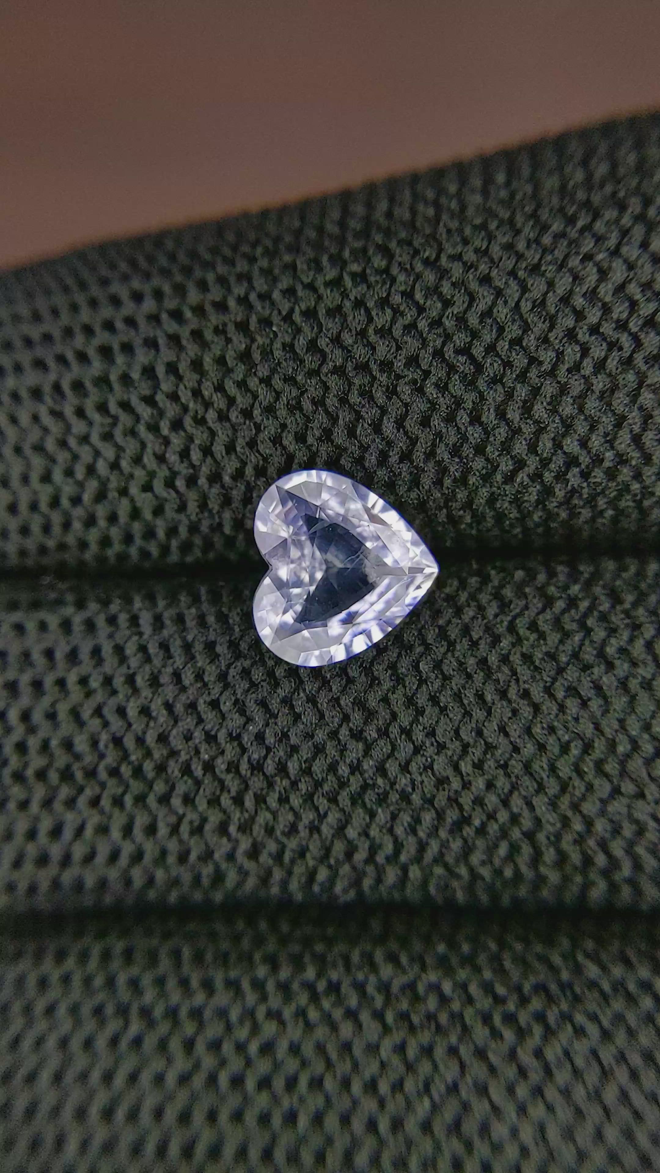 2.03 Ct. White Sapphire from Madagascar Size Video