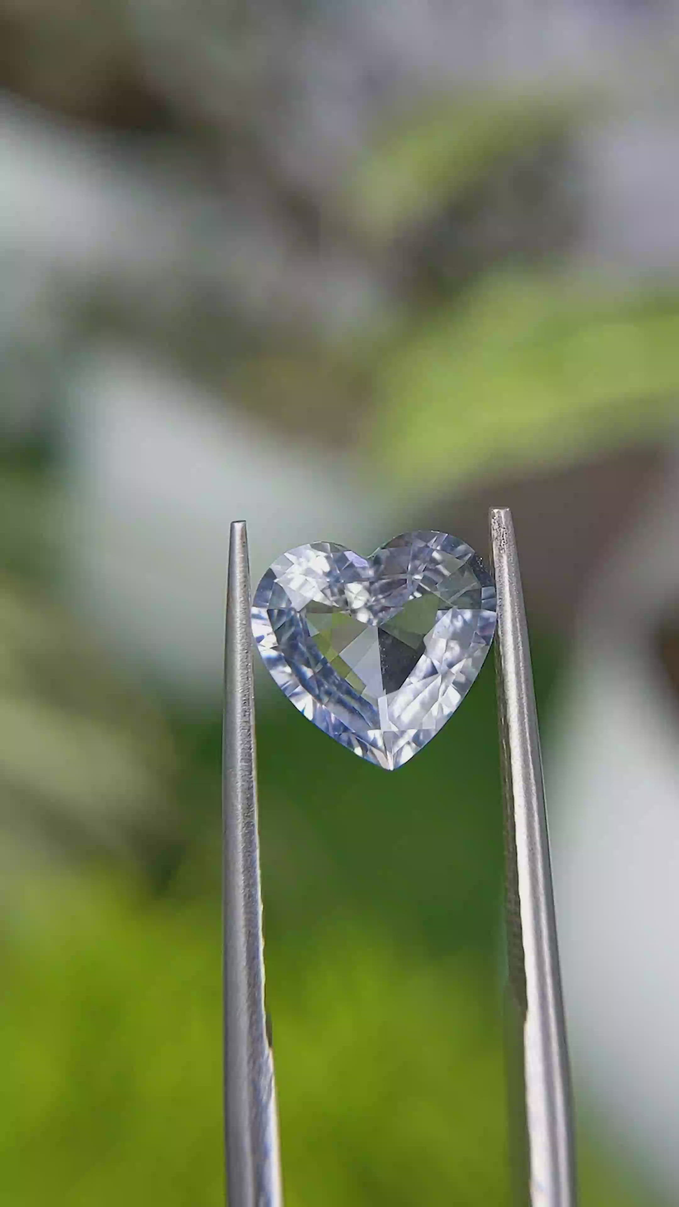 2.03 Ct. White Sapphire from Madagascar Size Video