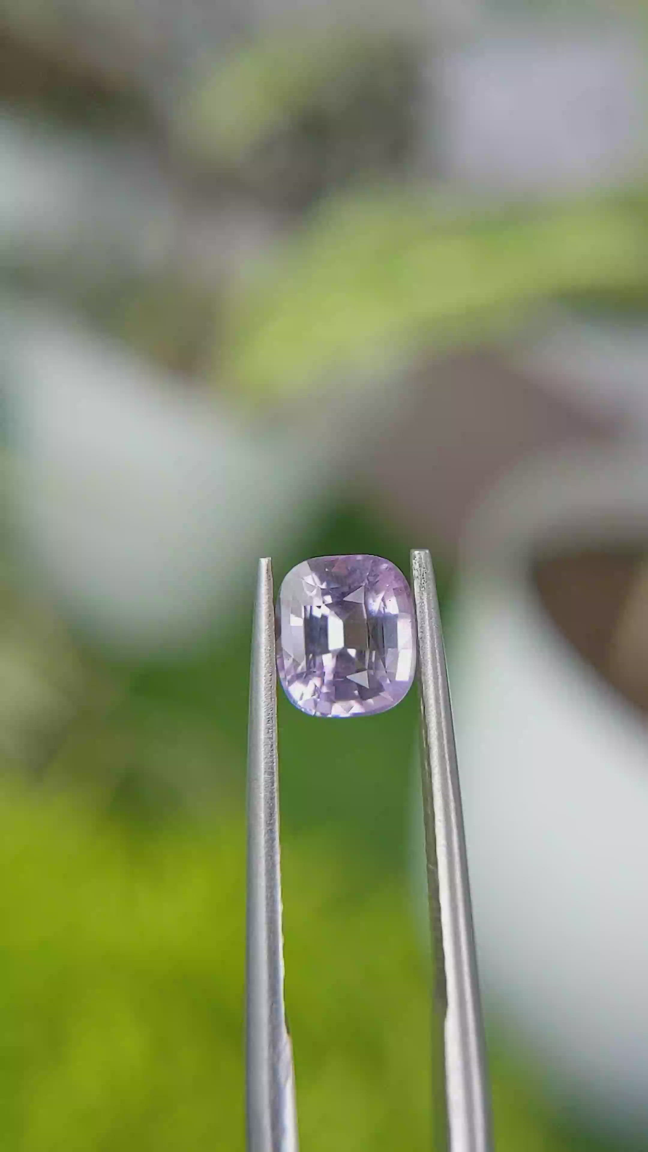 1.24 Ct. Purple Sapphire from Madagascar Size Video