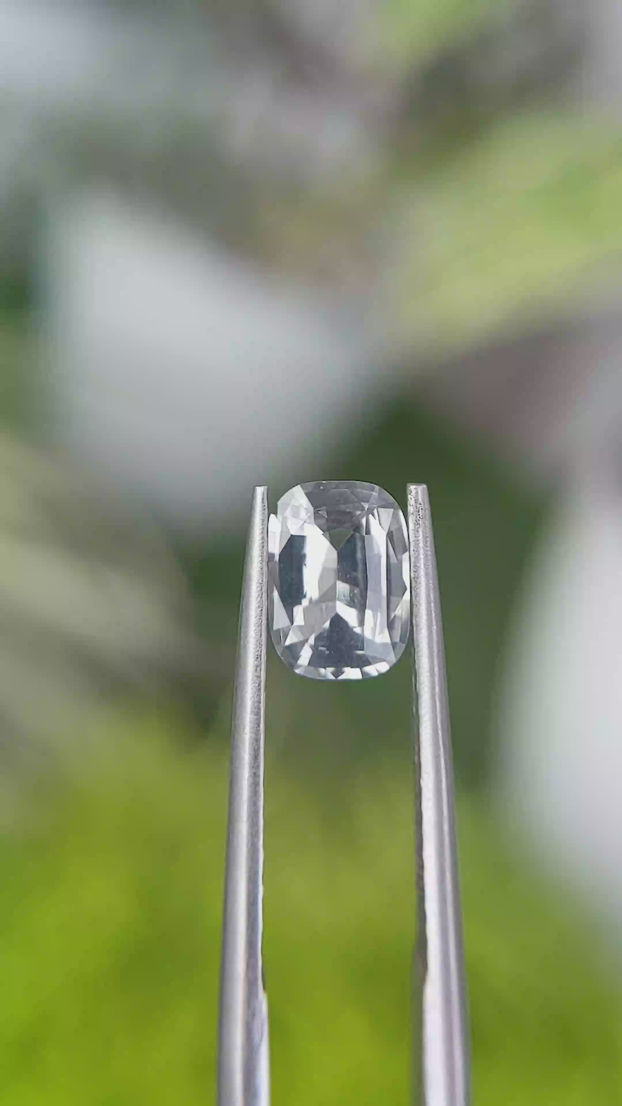 1.20 Ct. White Sapphire from Madagascar Size Video