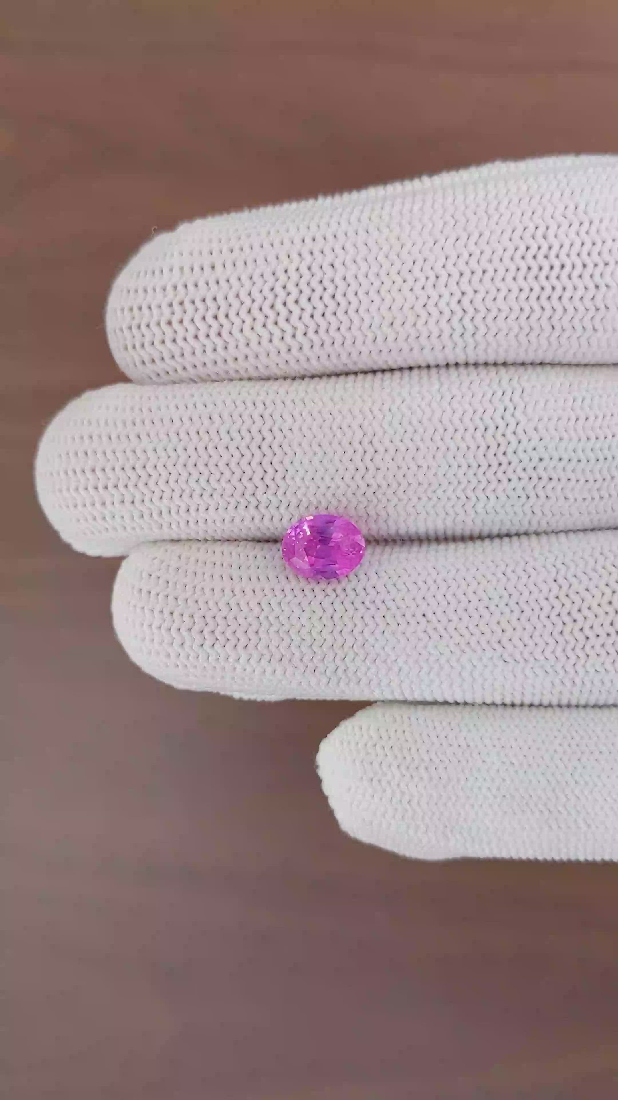 1.72 Ct. Purplish Pink Sapphire from Ceylon (Sri Lanka) Size Video