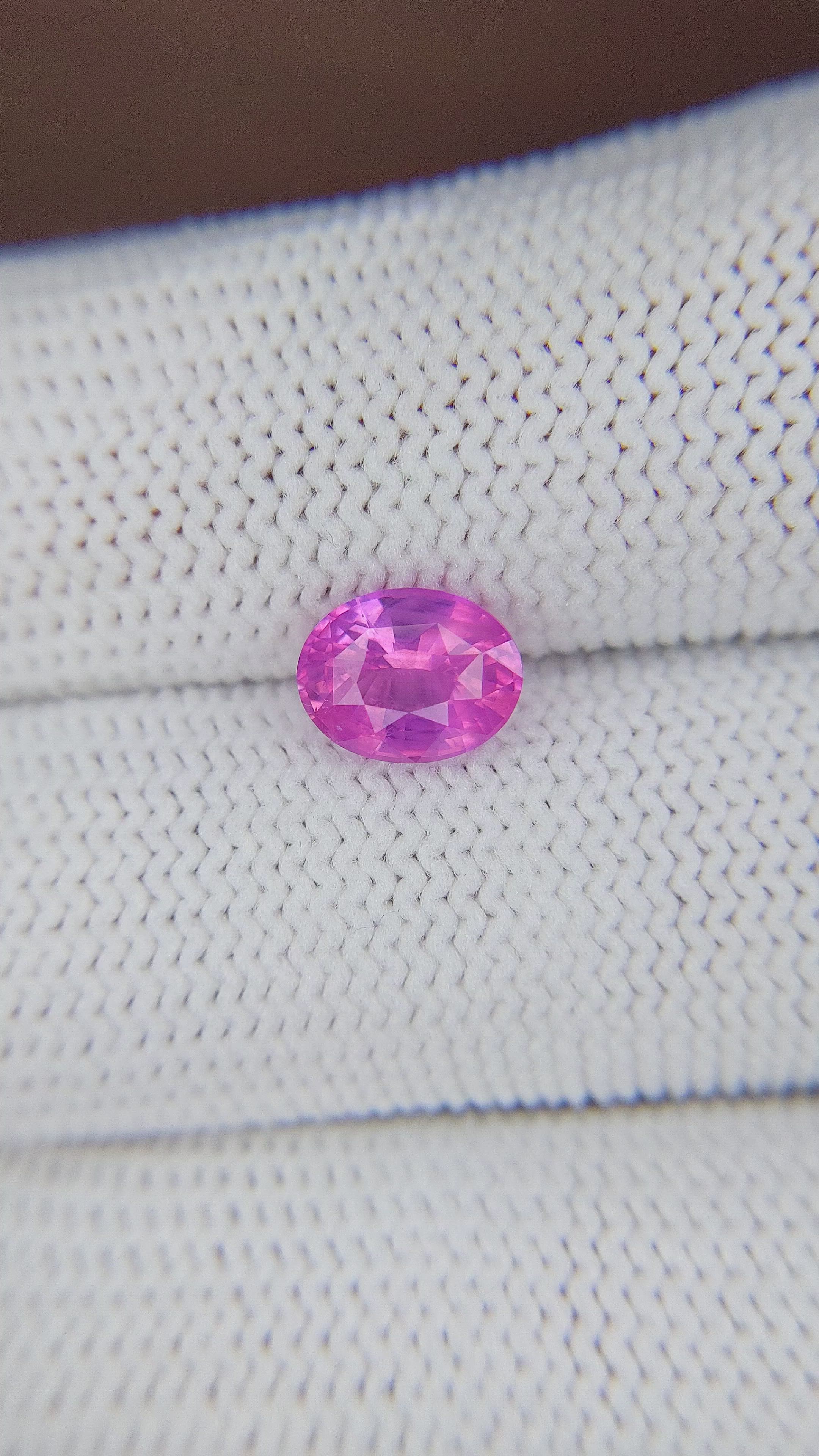 1.72 Ct. Purplish Pink Sapphire from Ceylon (Sri Lanka) Size Video