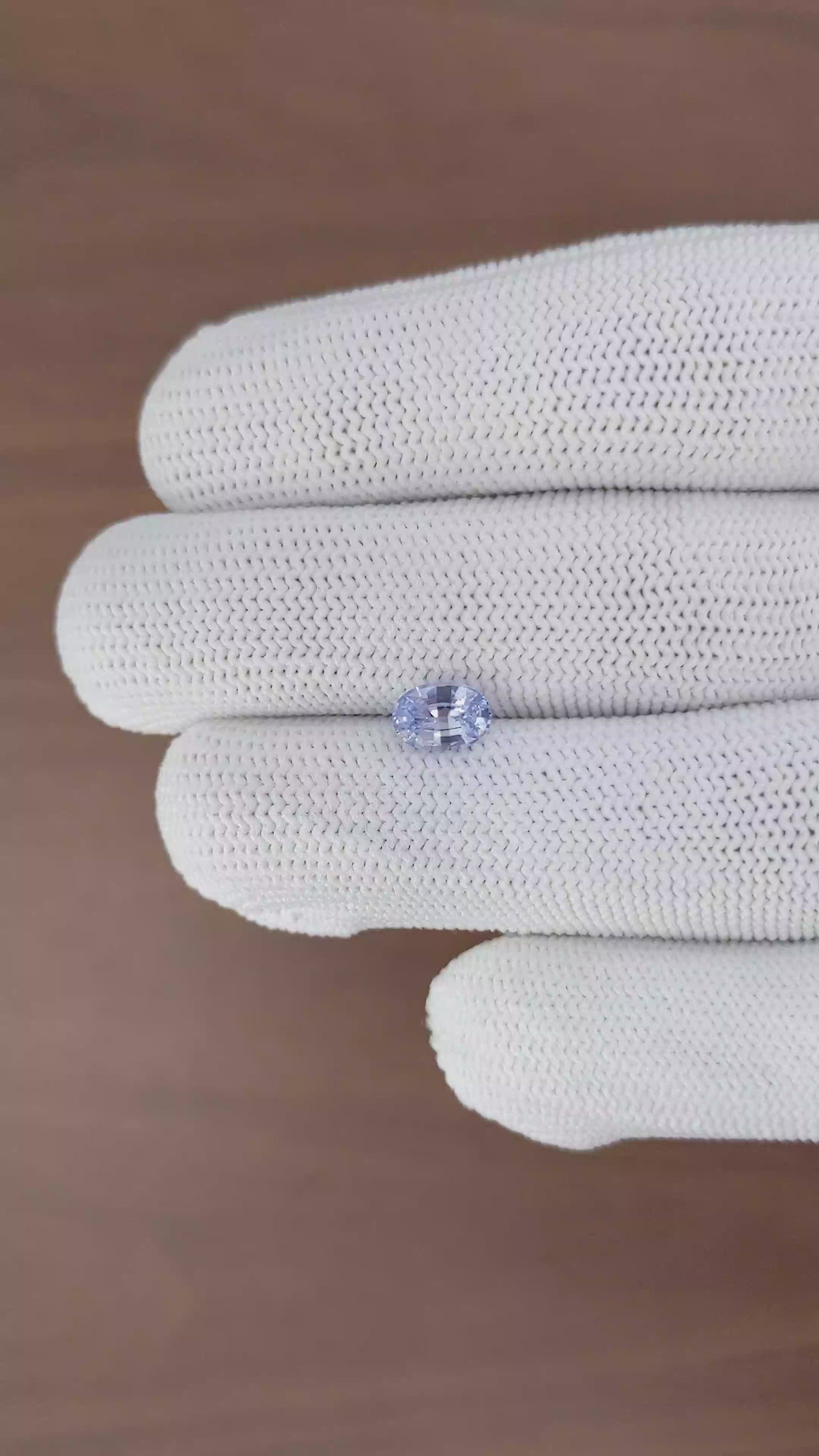 1.08 Ct. Blue Sapphire from Ceylon (Sri Lanka) Size Video