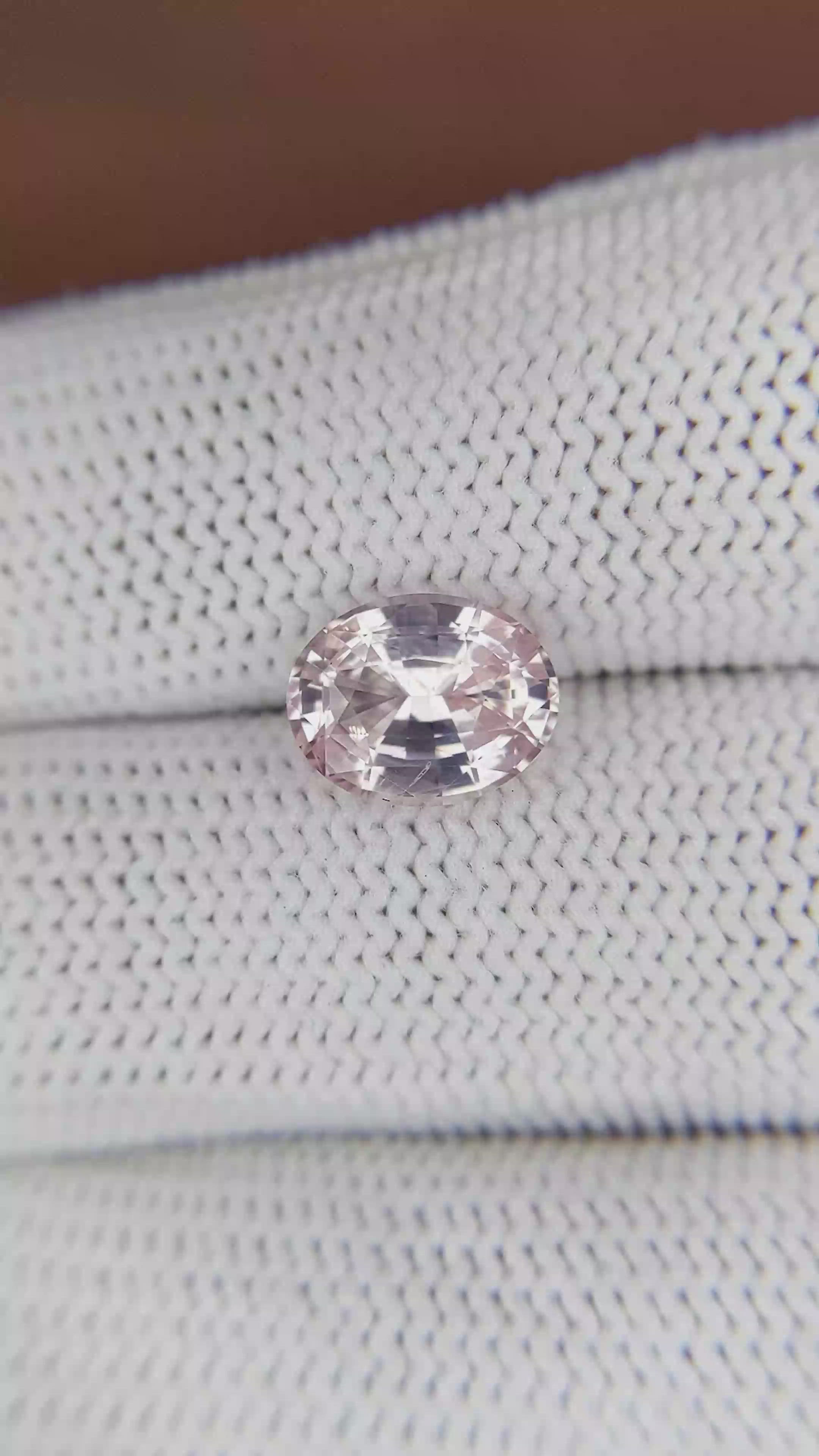 3.06 Ct. Peach Sapphire from Madagascar Size Video