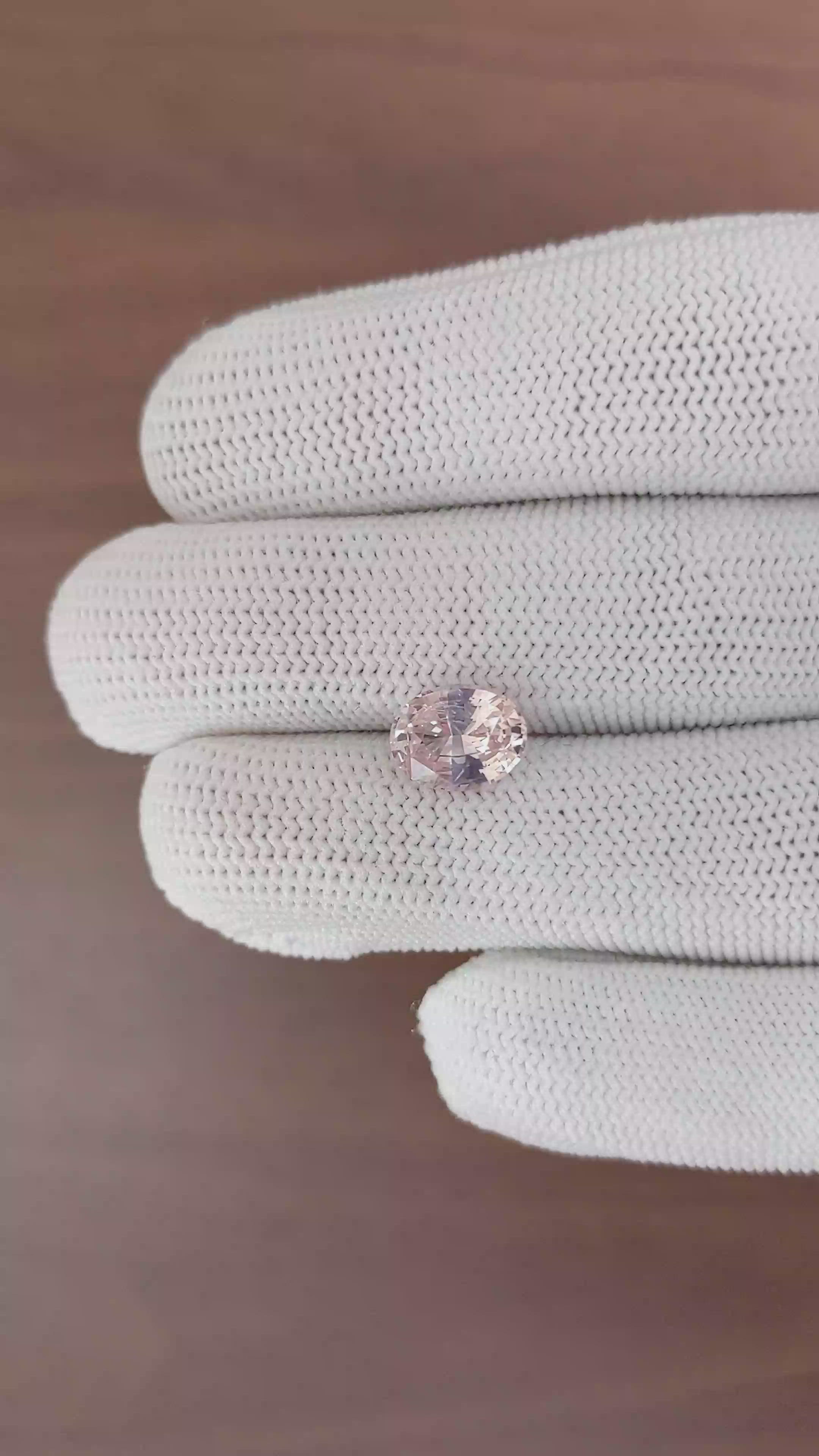 3.06 Ct. Peach Sapphire from Madagascar Size Video