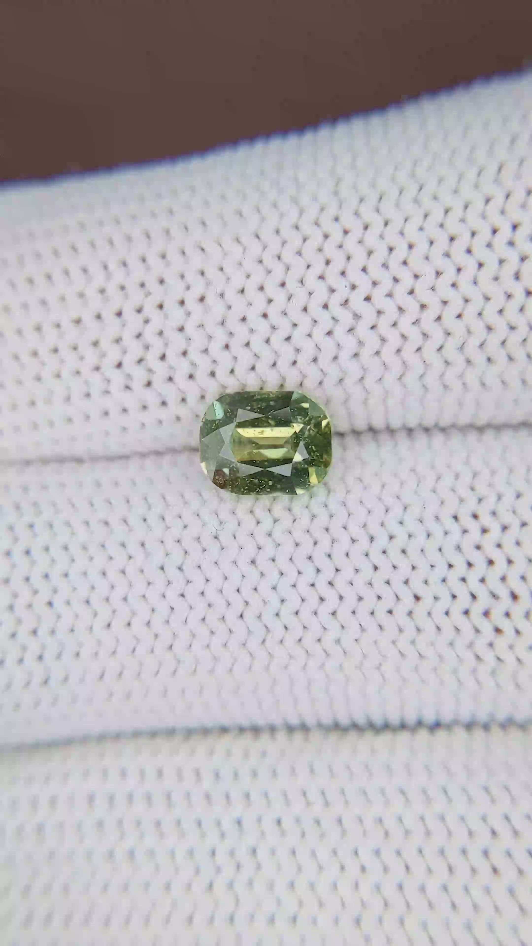 1.47 Ct. Green Sapphire from Tanzania Size Video
