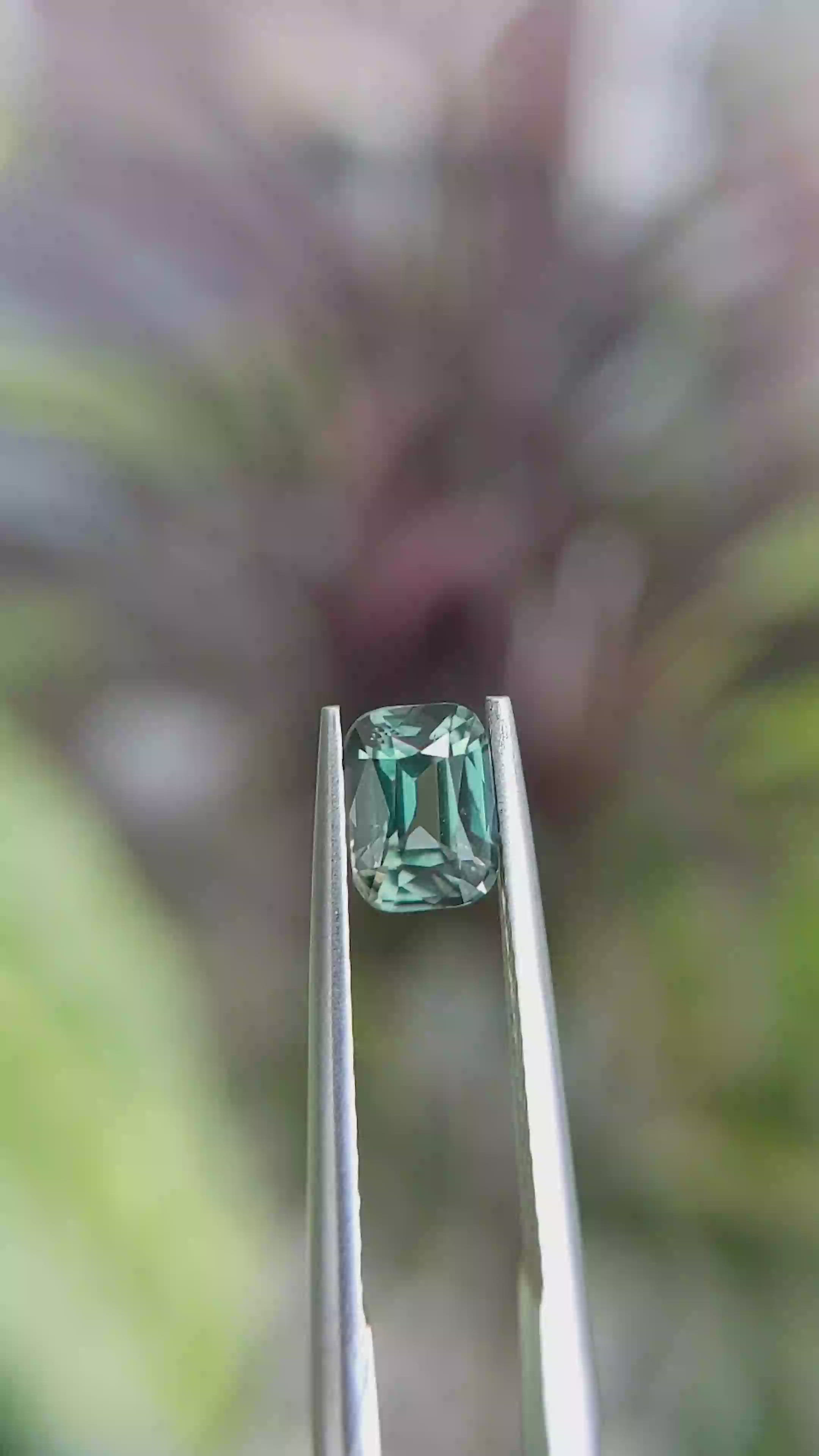1.08 Ct. Bluish Green Sapphire from Tanzania Size Video