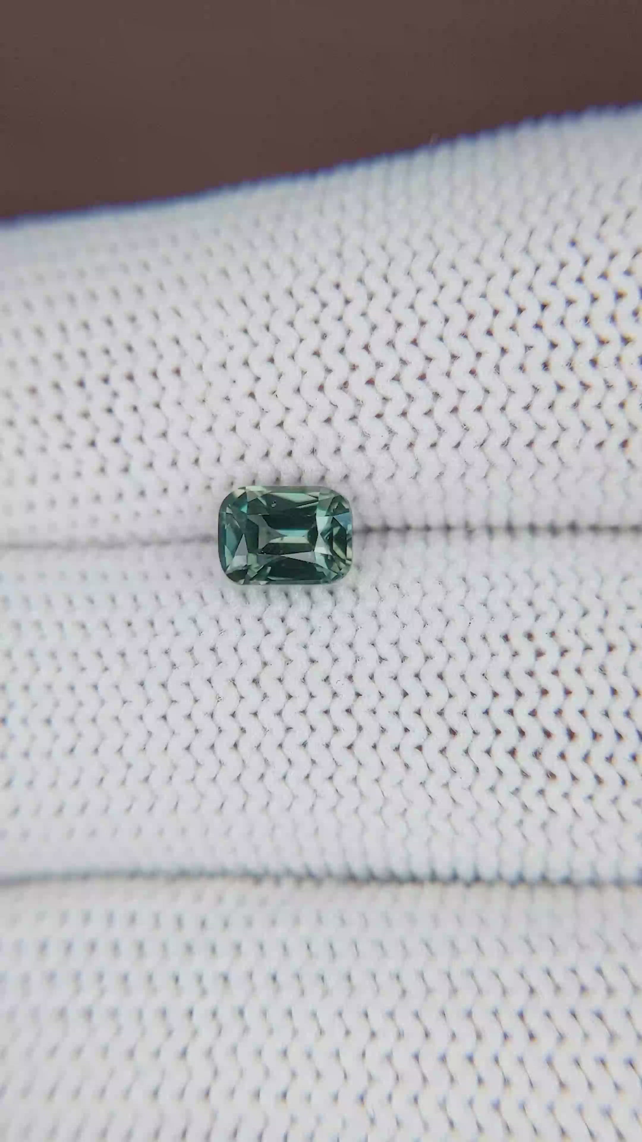 1.08 Ct. Bluish Green Sapphire from Tanzania Size Video