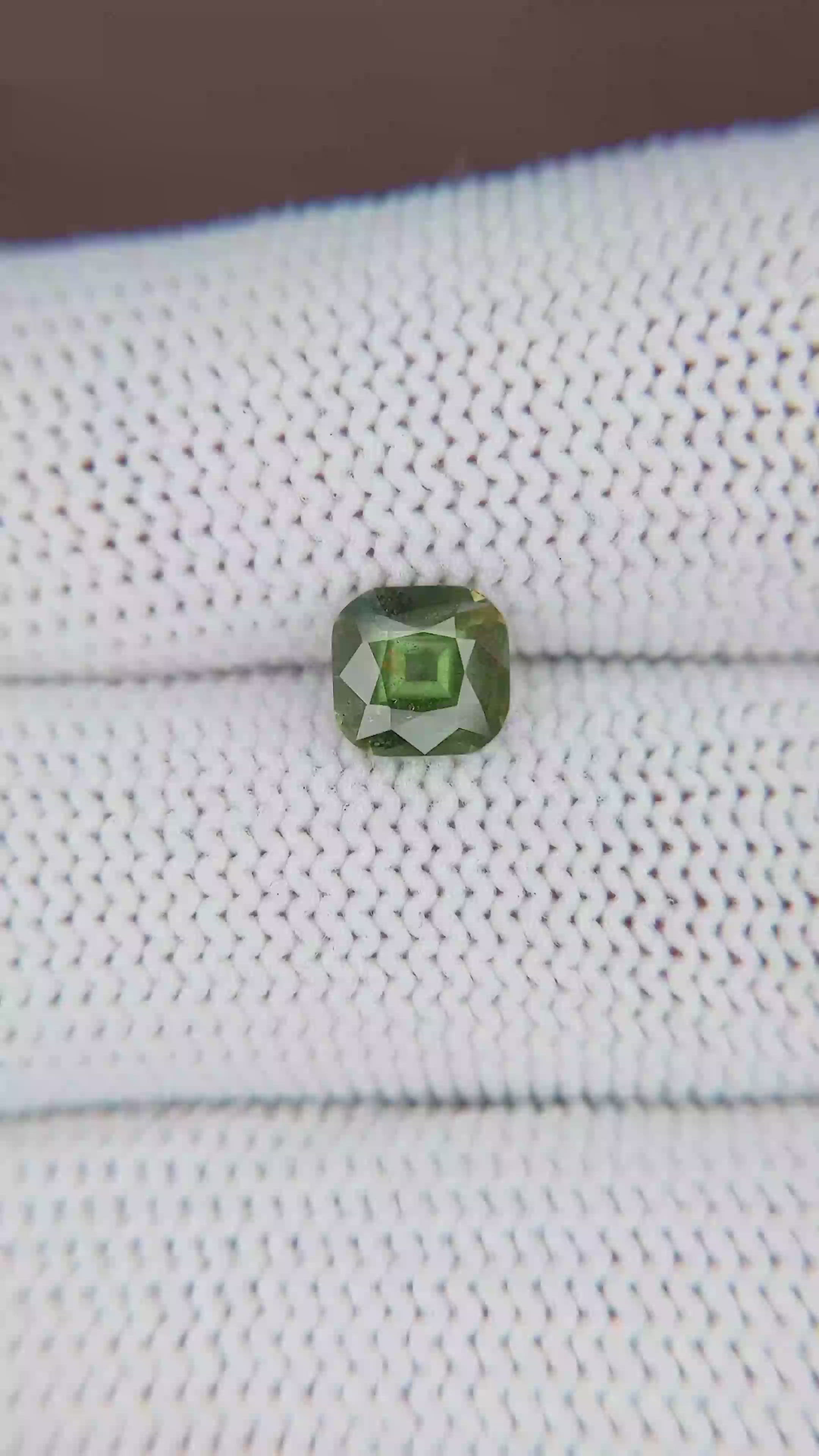 1.22 Ct. Yellowish Green Sapphire from Tanzania Size Video