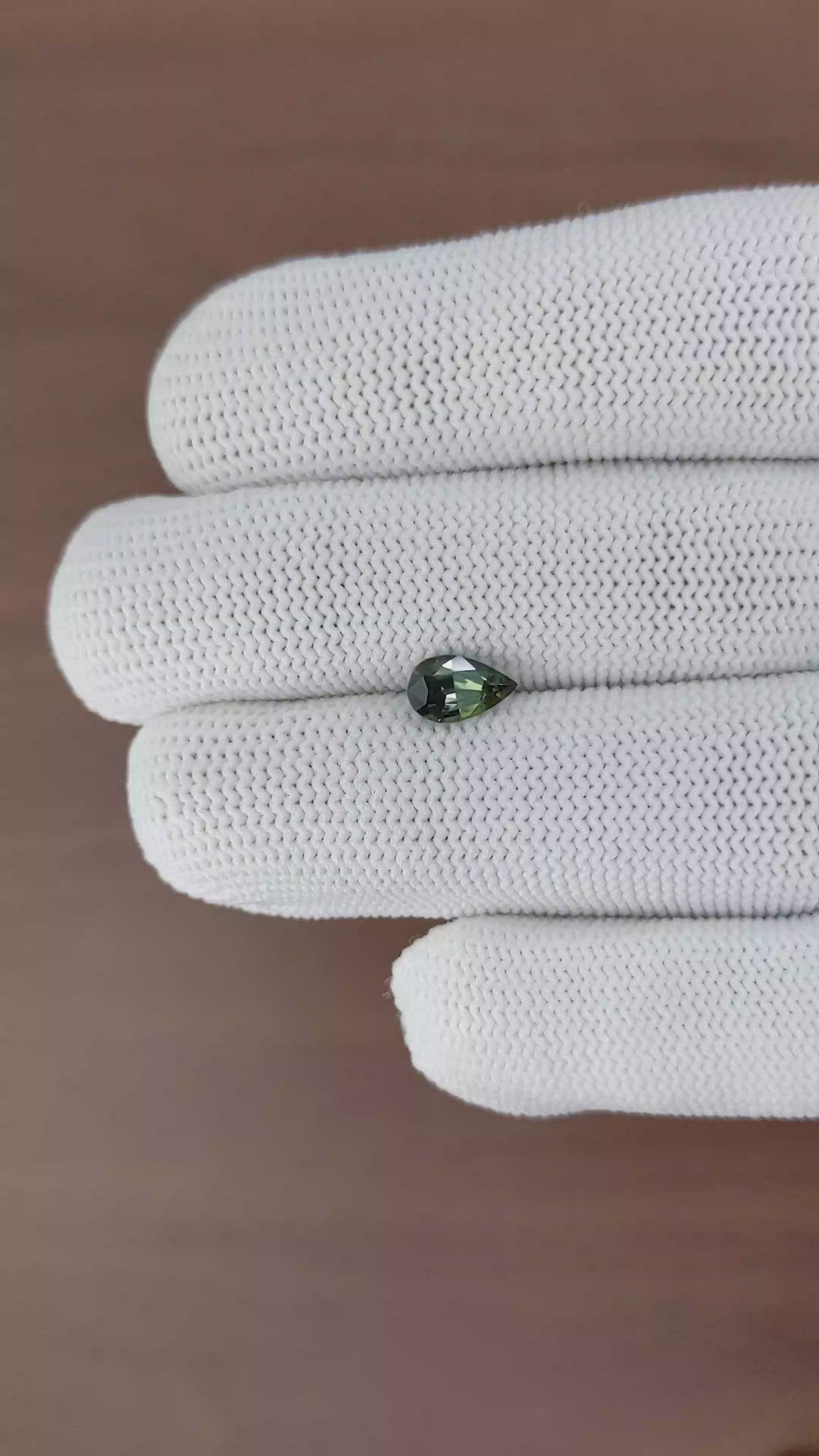 0.99 Ct. Green Sapphire from Tanzania Size Video