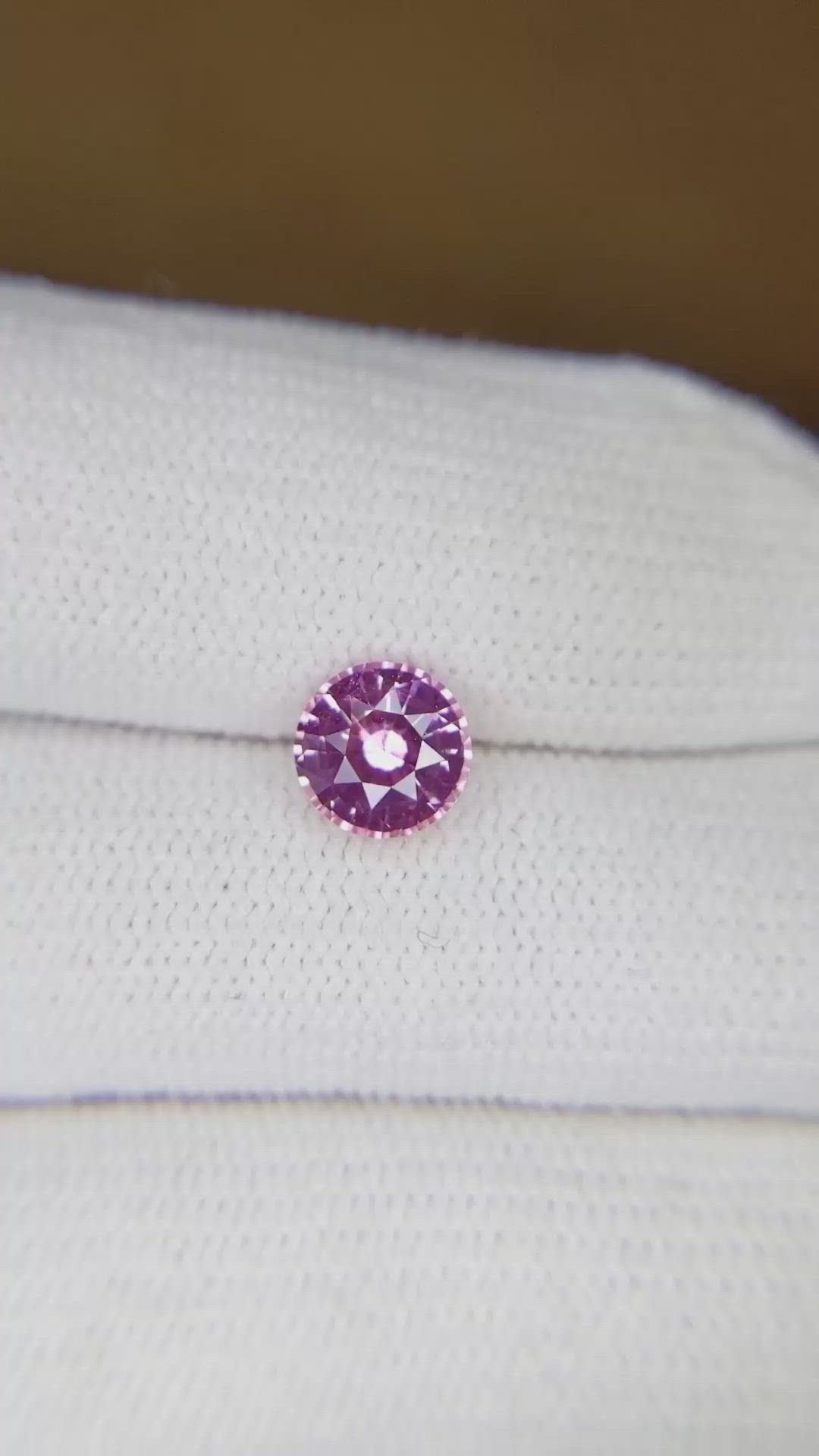 1.28 Ct. Pink Sapphire from Ceylon (Sri Lanka) Size Video