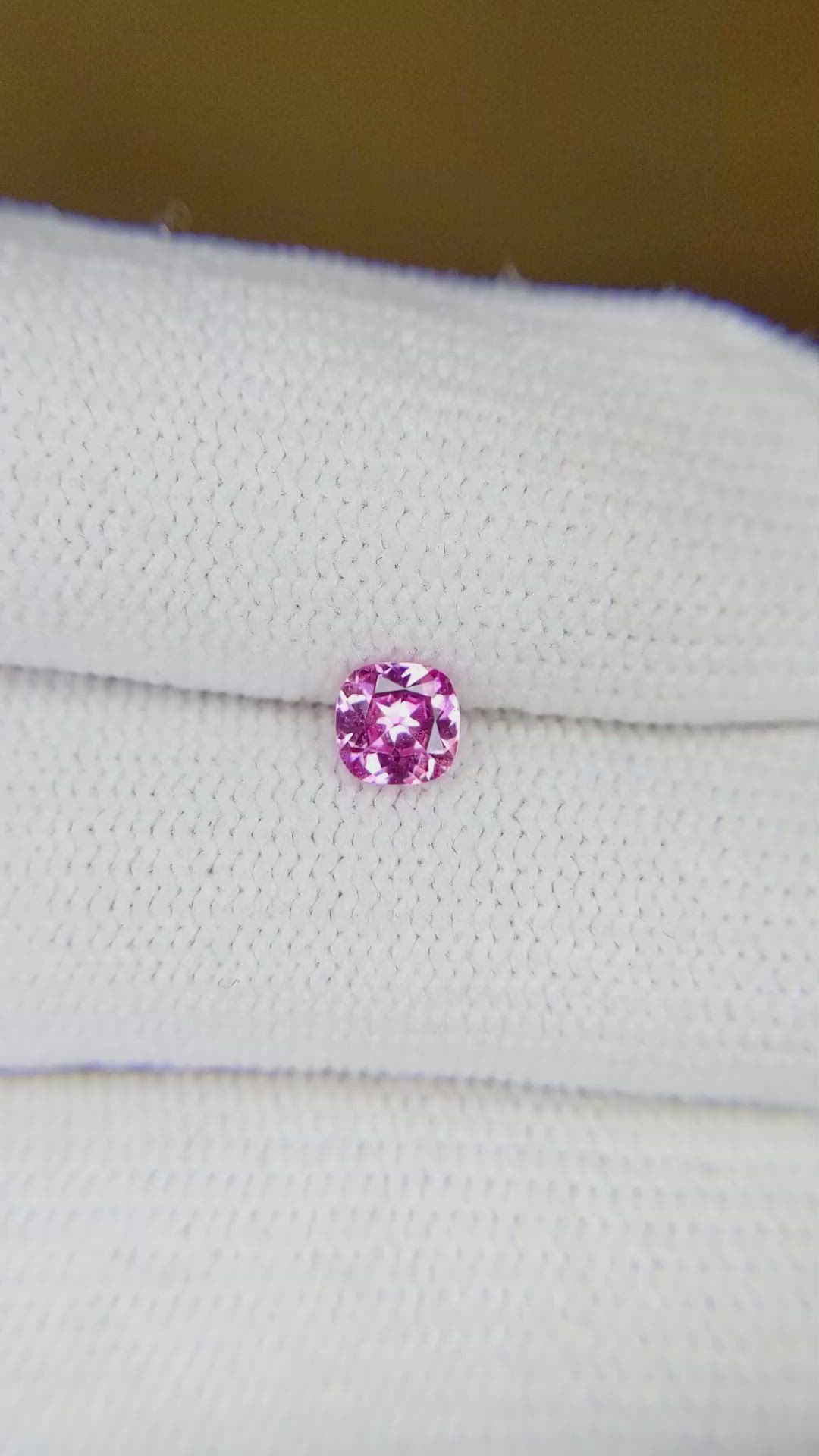 0.49 Ct. Pink Sapphire from Ceylon (Sri Lanka) Size Video