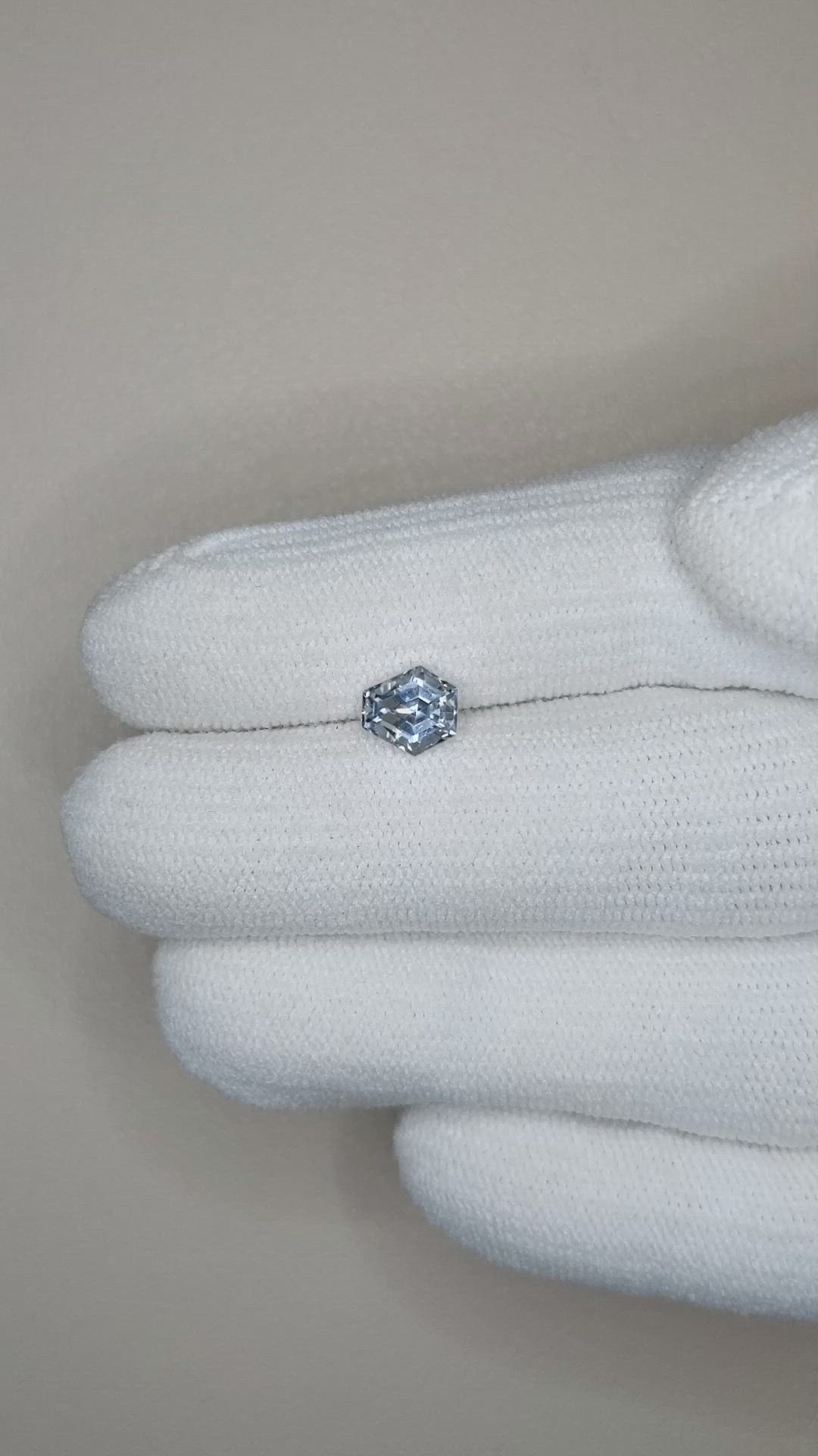 0.97 Ct. Bluish Grey Sapphire from Montana Size Video