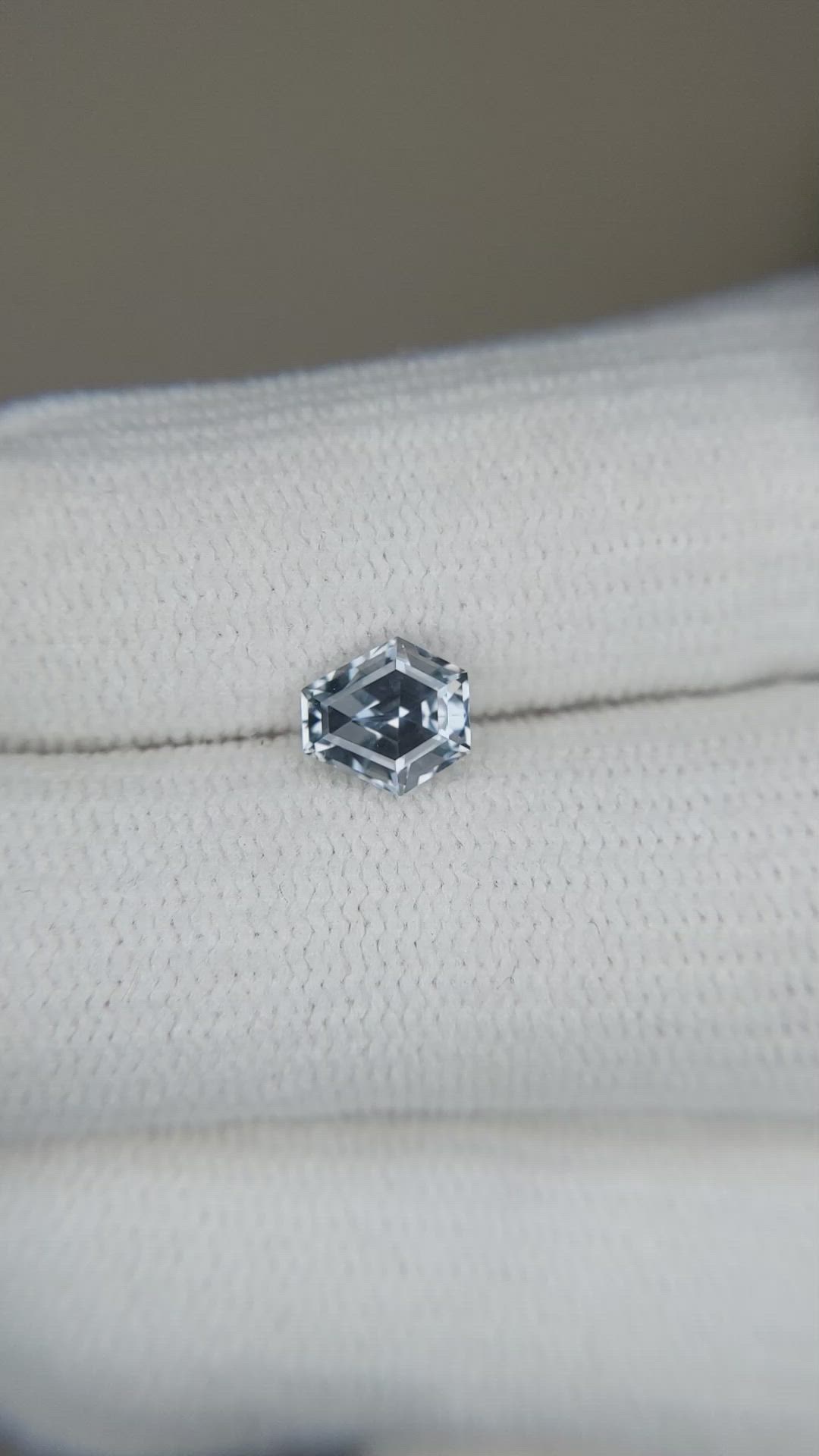 0.97 Ct. Bluish Grey Sapphire from Montana Size Video